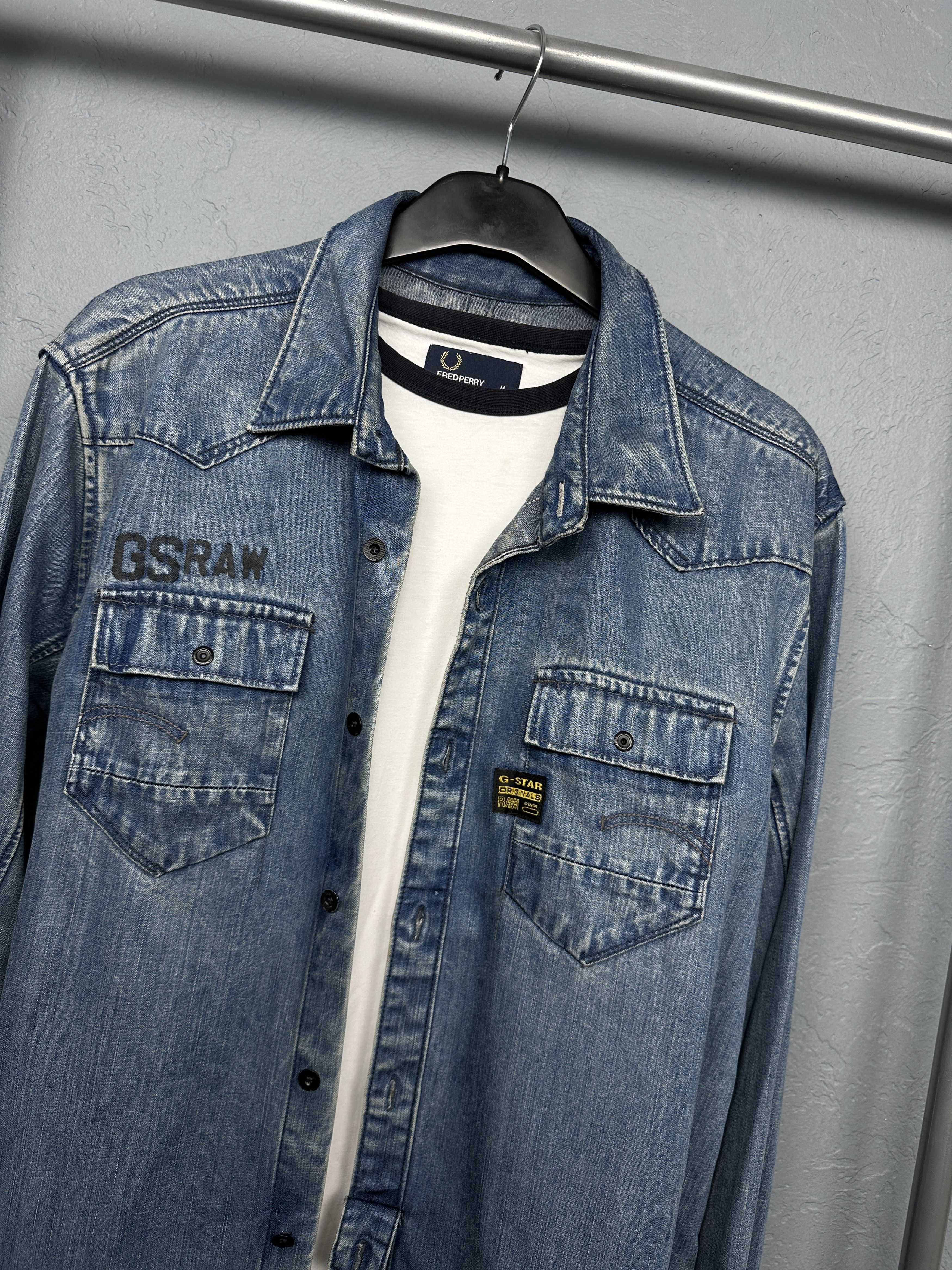 G-Star G Star Raw Mens New Midnight Brack Denim Shirt Size US XL / EU 56 / 4 - 2 Thumbnail