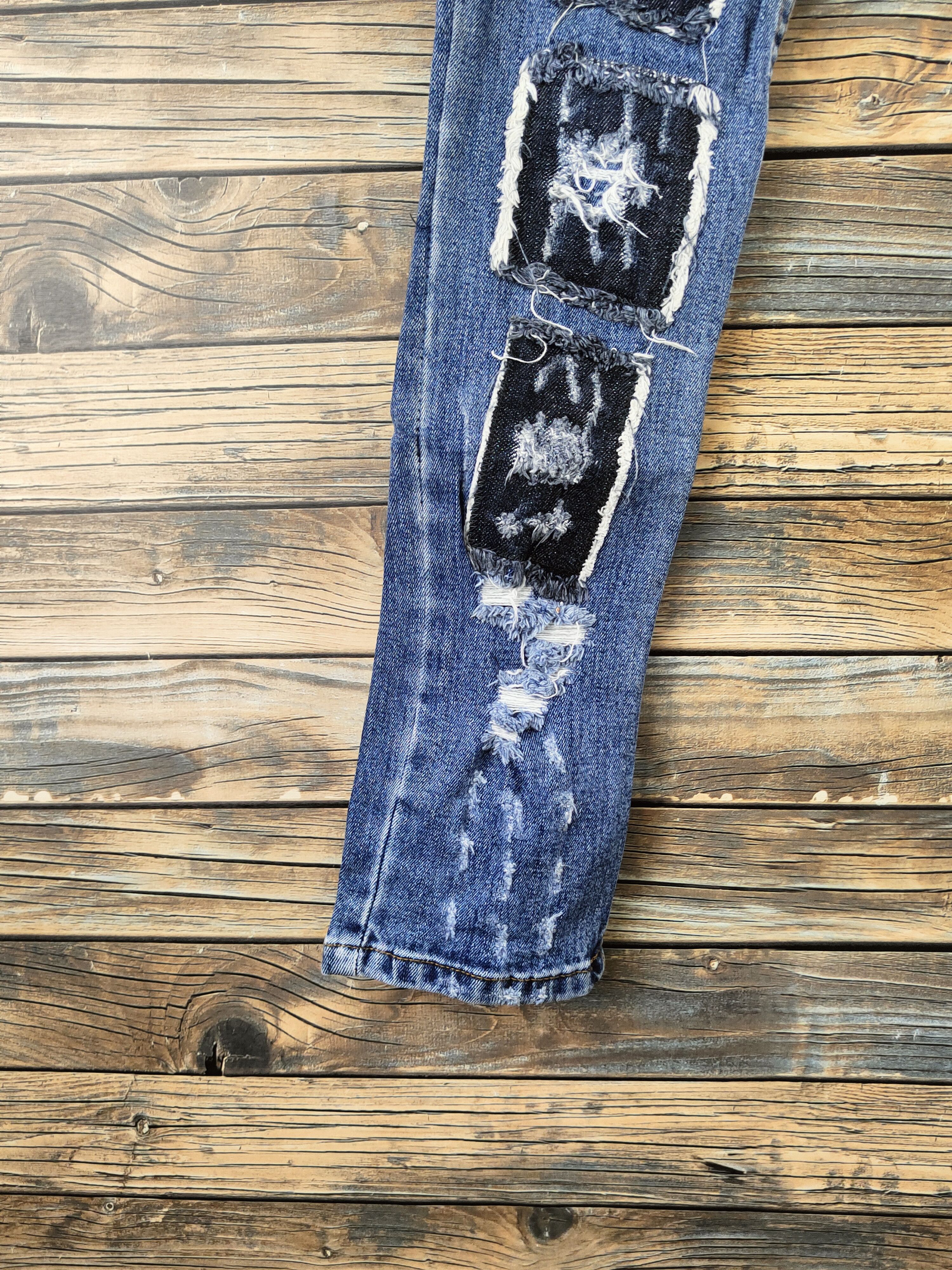 Cheap Monday DL Cheap Monday Blue Distressed Ripped Jeans #46-780 Size US 26 / EU 42 - 4 Thumbnail