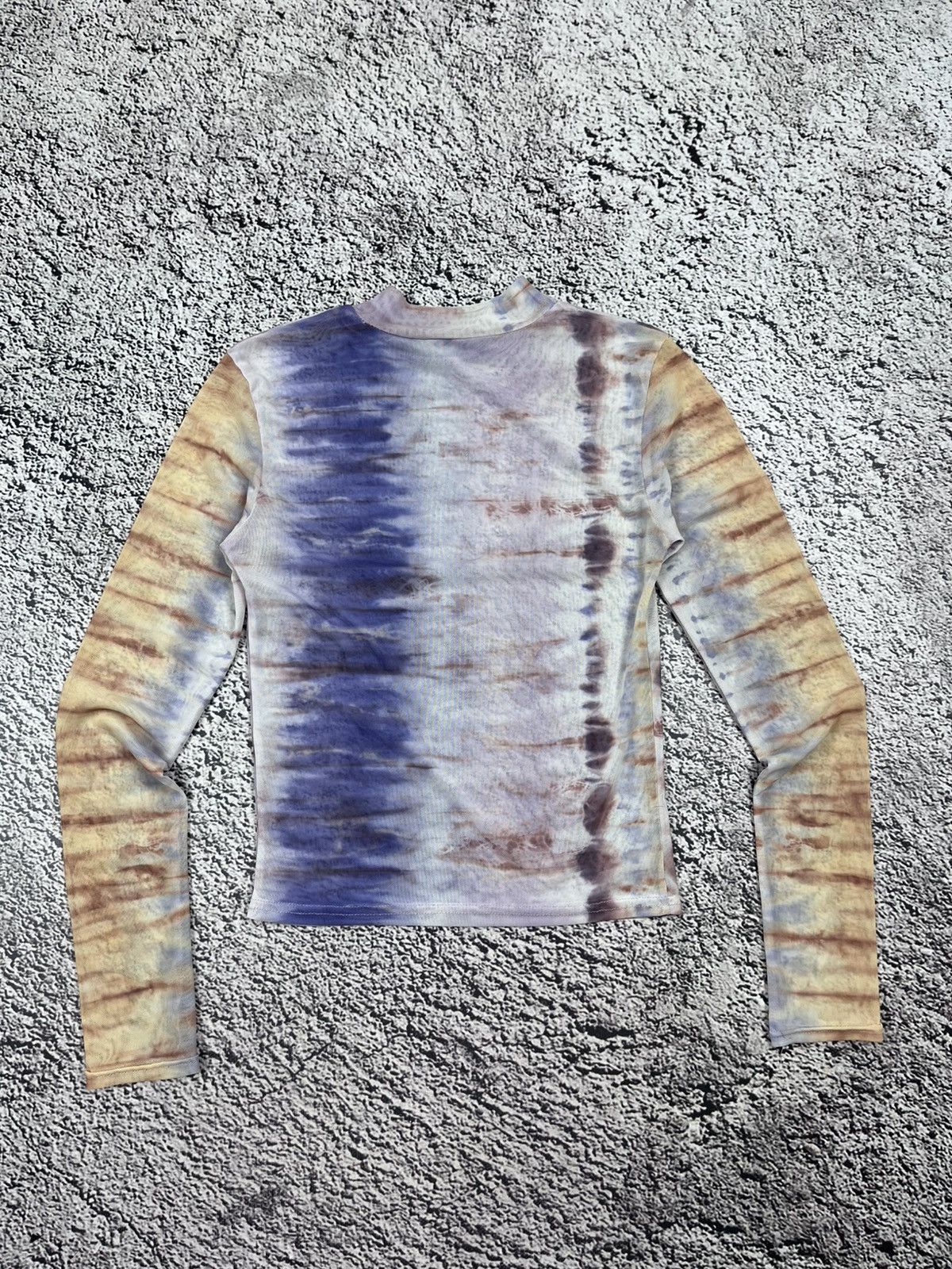 Japanese Brand Vintage Mesh Tye Die Abstract AOP Top Size M / US 6-8 / IT 42-44 - 6 Thumbnail