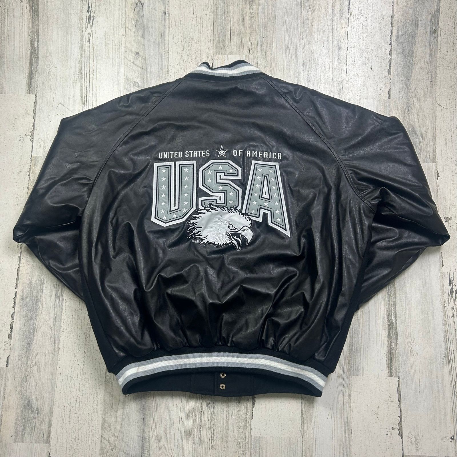 Steve And Barrys × Vintage Steve And Barry's United States of America Varsity Coat Size US L / EU 52-54 / 3 - 5 Thumbnail