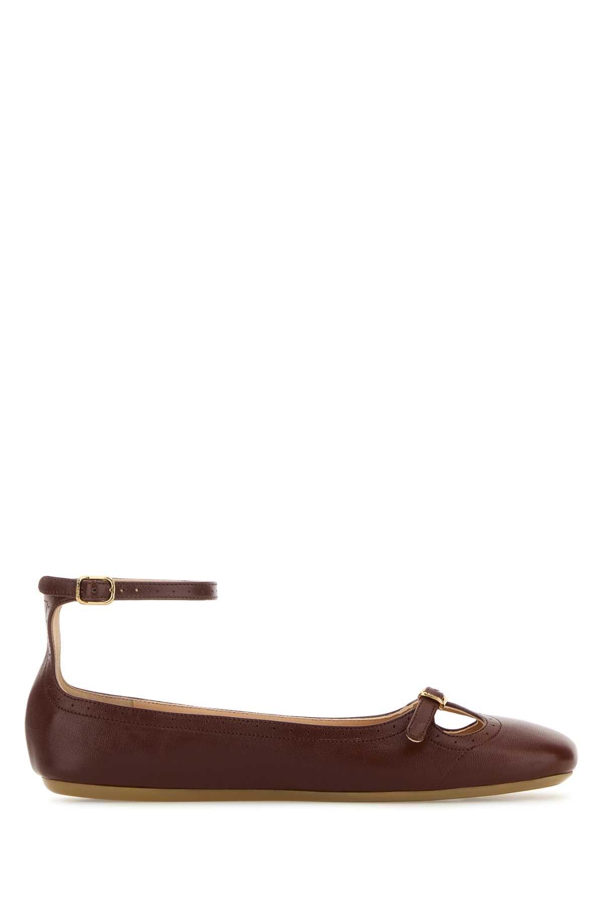 Chloe Brown Leather Misty Ballerinas Size US 9 / IT 39 - 1 Thumbnail