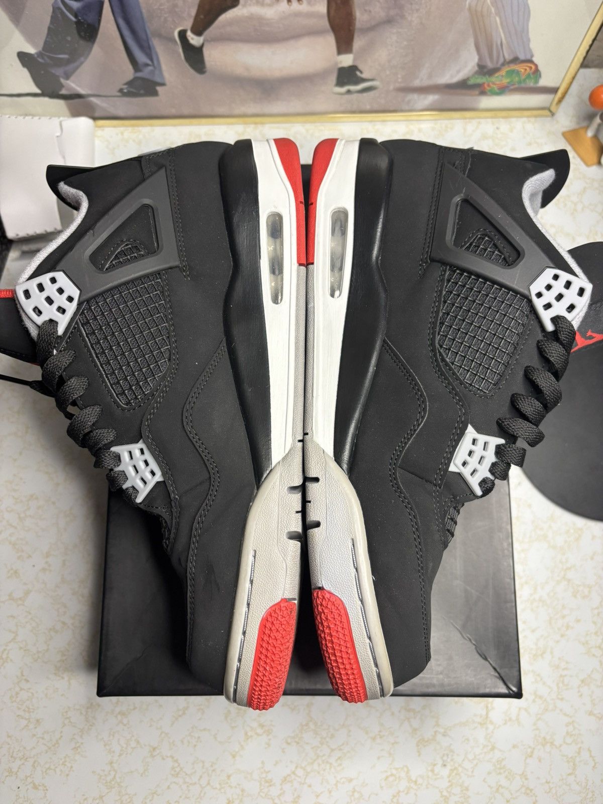 Jordan Brand Air Jordan 4 Retro OG 2019 Bred 2019 Size US 10.5 / EU 43-44 - 3 Thumbnail