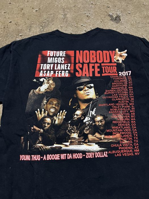 Vintage Crazy Future 2017 Nobody Safe Tour Tee Shirt Young Thug | Grailed