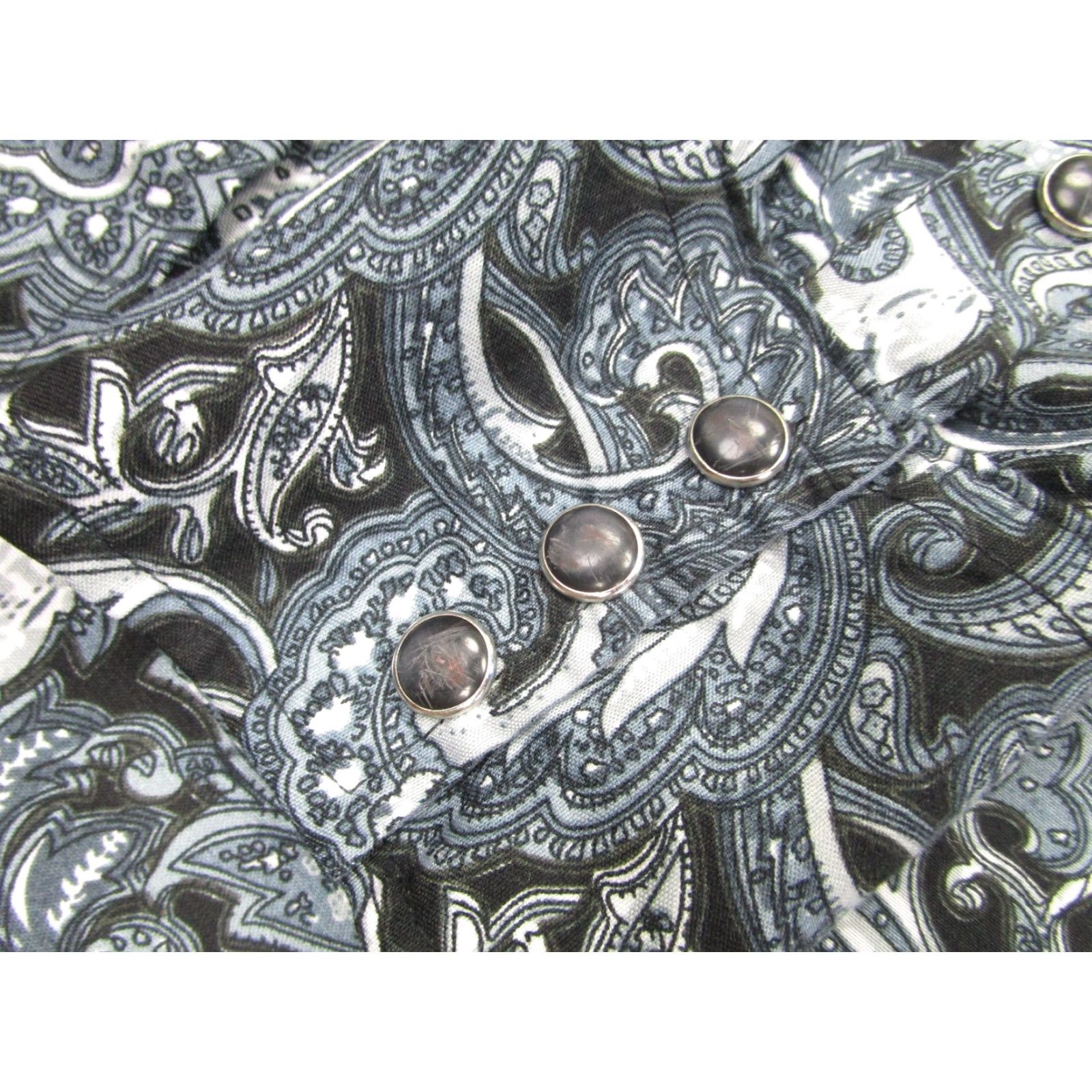 Vintage Patron Cito Red Label Shirt Small Gray Paisley Western Snap Casual Mens Size US S / EU 44-46 / 1 - 3 Thumbnail