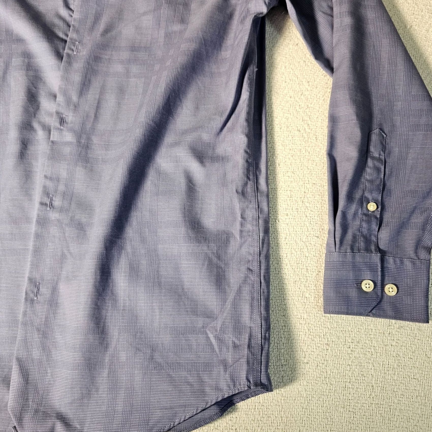 Perry Ellis Perry Ellis Button-Up Shirt Men’s Long Sleeve Blue Stripe City Fit Small 14.5 Regular Cotton Spandex Knit Blue Size US M / EU 48-50 / 2 - 3 Thumbnail