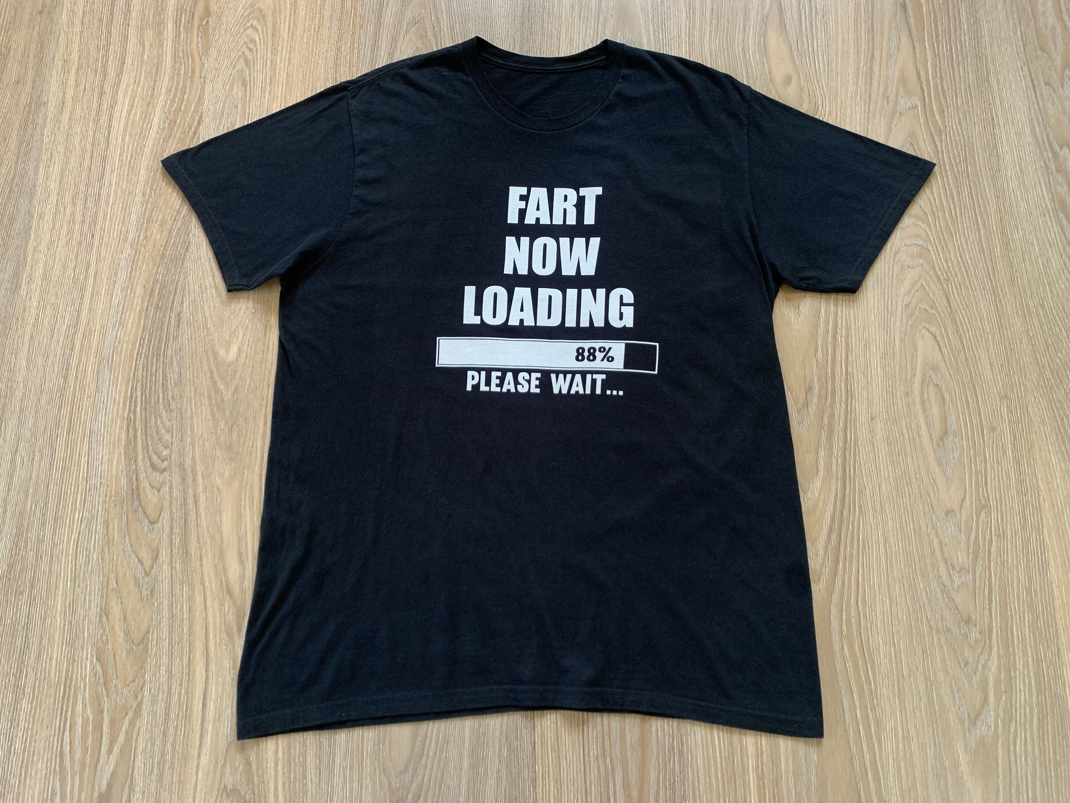 Designer Fart Now Loading Black Printed Humor T-Shirt Size US XL / EU 56 / 4 - 4 Thumbnail