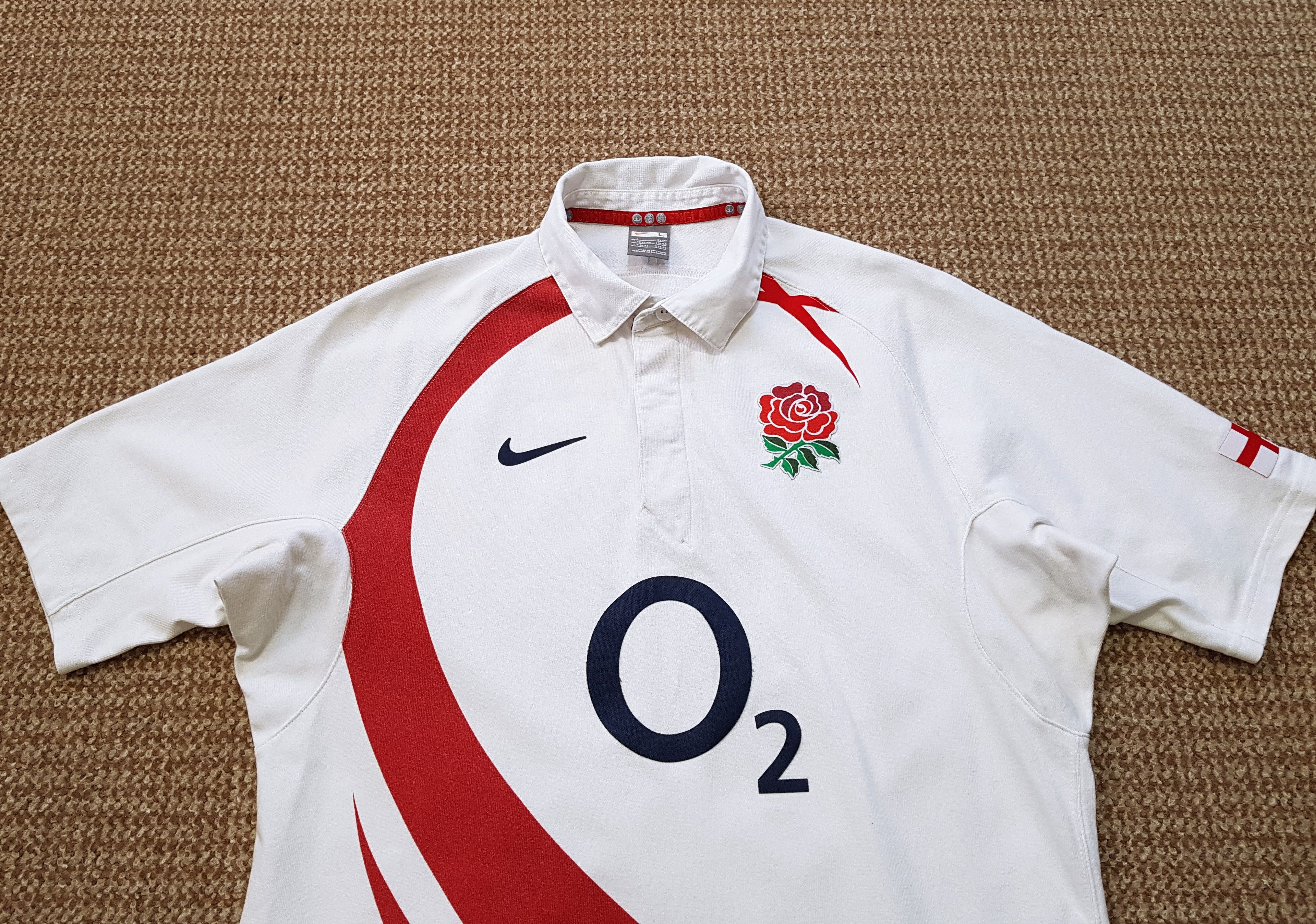 Nike Nike Vintage England O2 Team Rugby Polo Shirt Jersey sz L Size US L / EU 52-54 / 3 - 2 Thumbnail