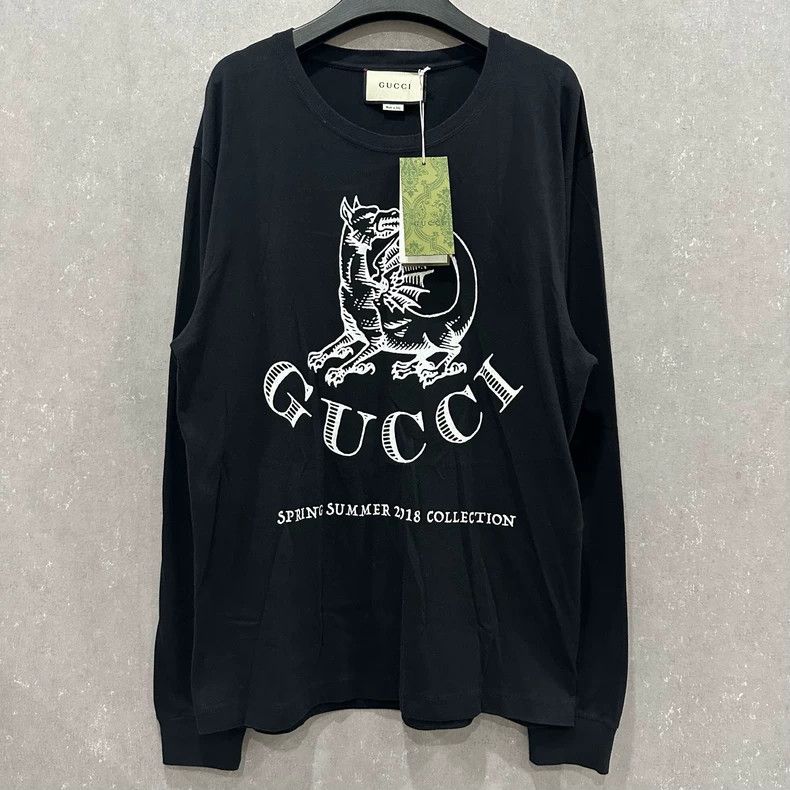 Gucci Gucci Dragon letter printed logo round-neck sweatshirt Size US XL / EU 56 / 4 - 1 Thumbnail