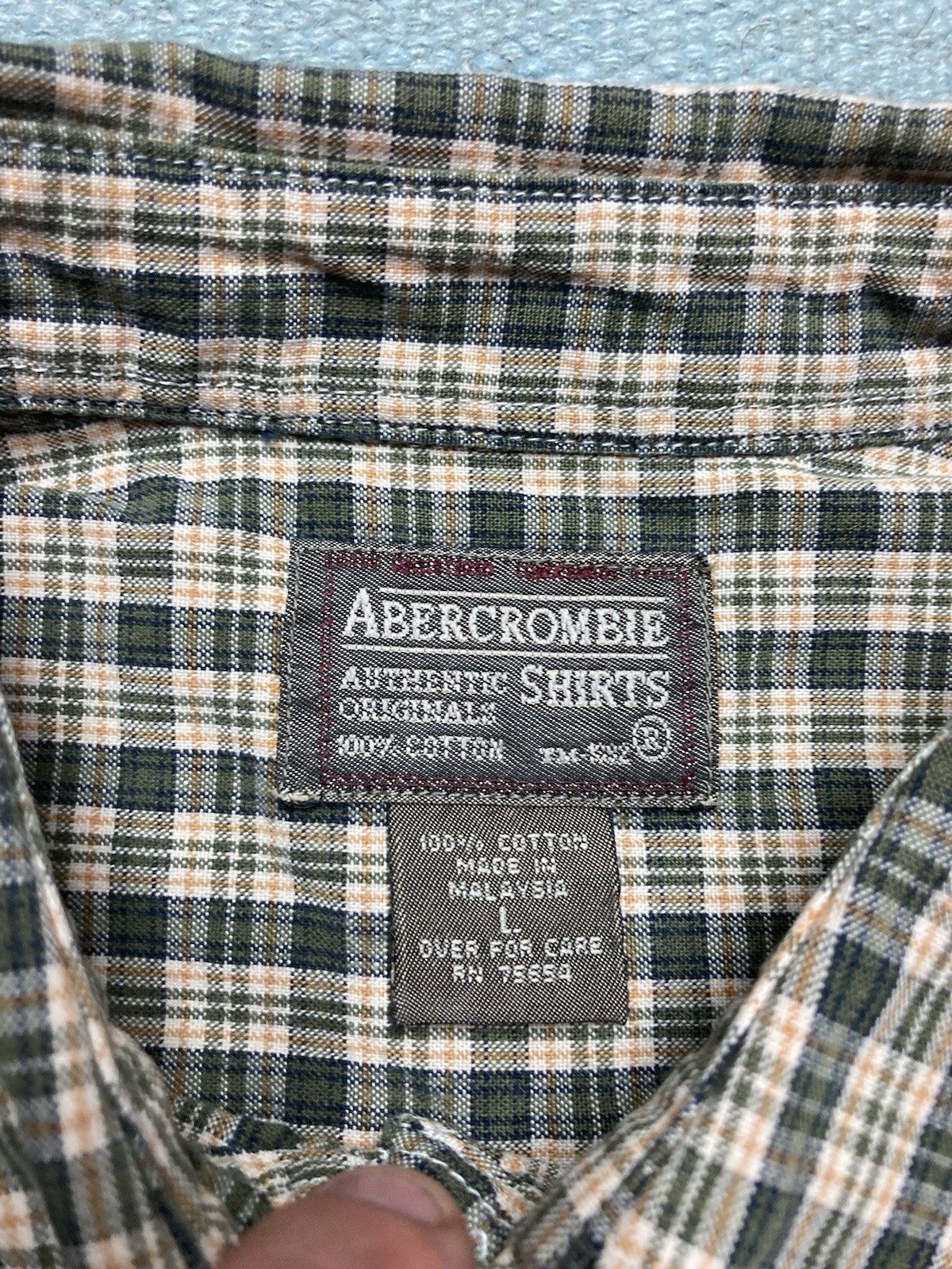 Abercrombie & Fitch Abercrombie button shirt plaid check lightweight cotton L Size US L / EU 52-54 / 3 - 4 Thumbnail