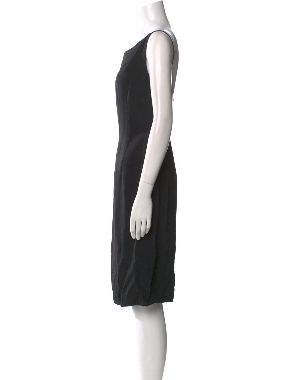 Rifat Ozbek OZBEK Black Midi Backless Dress Size M / US 6-8 / IT 42-44 - 3 Thumbnail