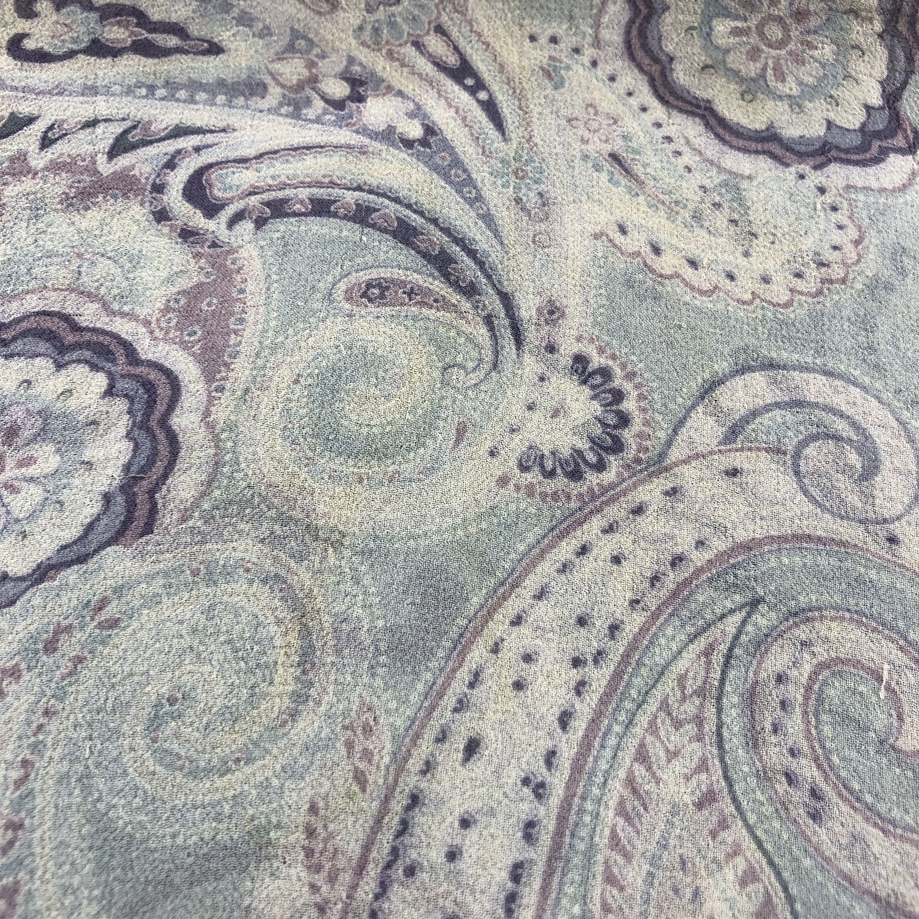 Vintage Basile Paisley Silk Stole Silk Scarf M1382 Size ONE SIZE - 7 Thumbnail