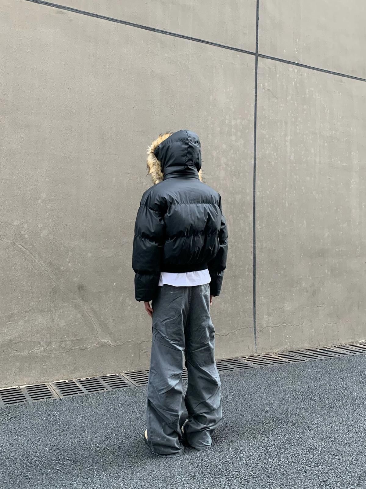 Japanese Brand Brown Puffer Jacket with Faux Fur Hood Size US XL / EU 56 / 4 - 5 Thumbnail