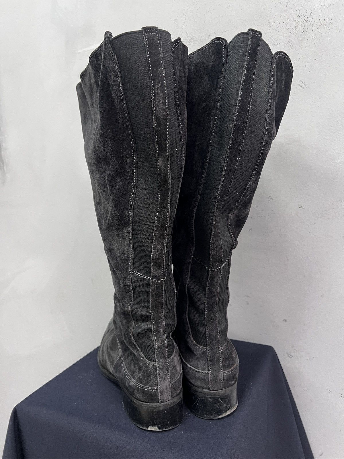 14th Addiction Leather ann demeulemeester style suede moto boots Size US 13 / EU 46 - 8 Thumbnail