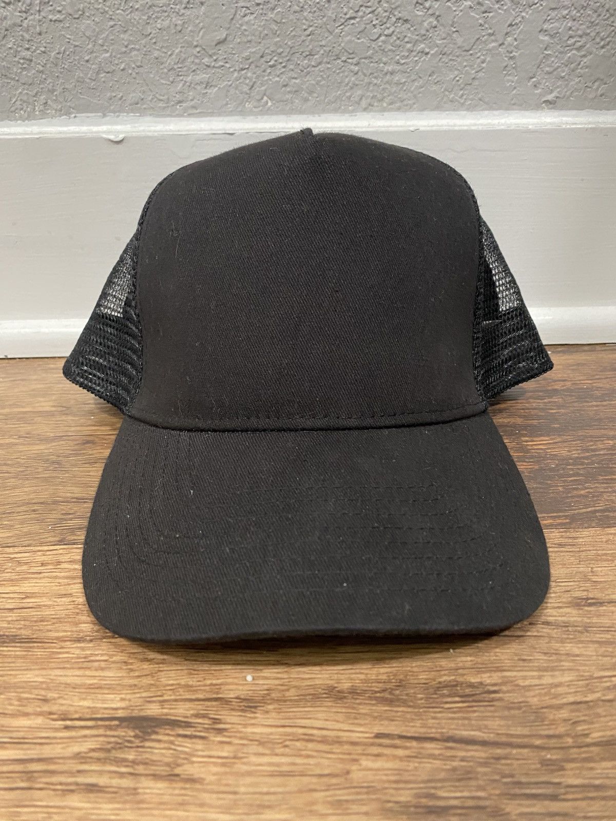 Japanese Brand × Vintage Black Twill Trucker Hat Size ONE SIZE - 1 Thumbnail