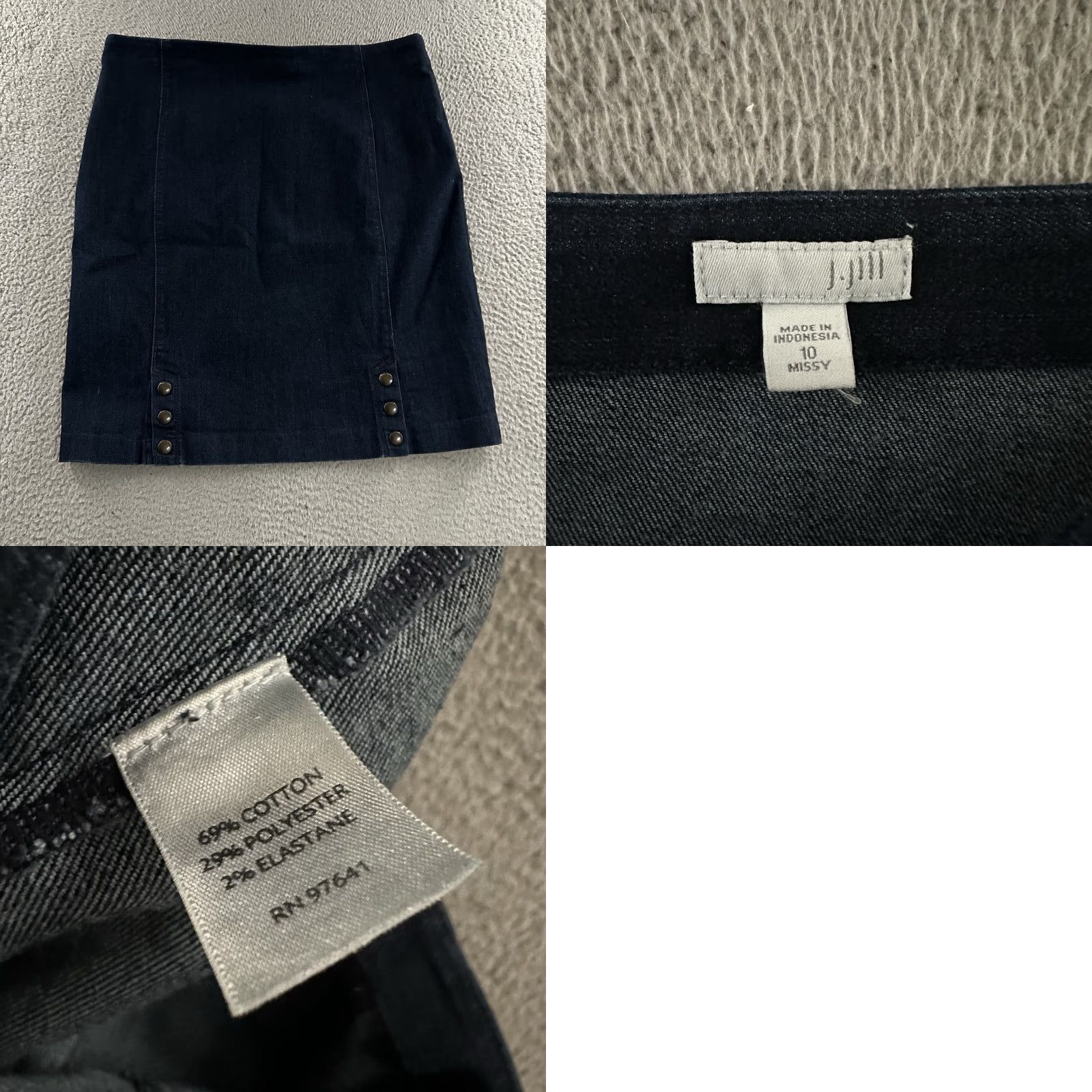 J. Jill J. Jill Skirt Womens Blue Size 10 Denim Stretch Cotton Blend Pencil Missy Straight & Pencil blue 10 Womens Size 32" / US 10 / IT 46 - 8 Thumbnail