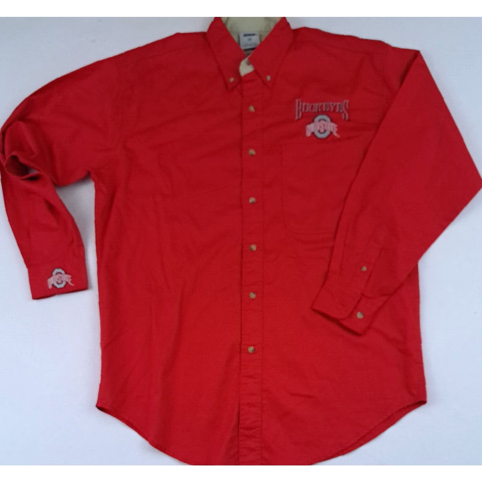 Vintage VINTAGE Ohio State Buckeyes Shirt Mens M Red 90s Button-Up Embroidered Logo Go Bucks Size US M / EU 48-50 / 2 - 3 Thumbnail