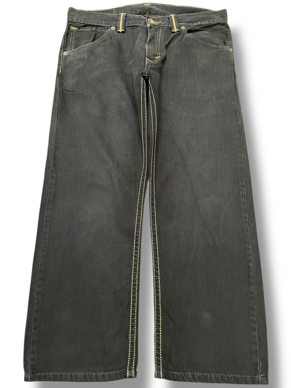 Edwin Vintage Edwin Exclusive Vintage Baggy Wide Leg Denim Size US 35 - 1 Thumbnail