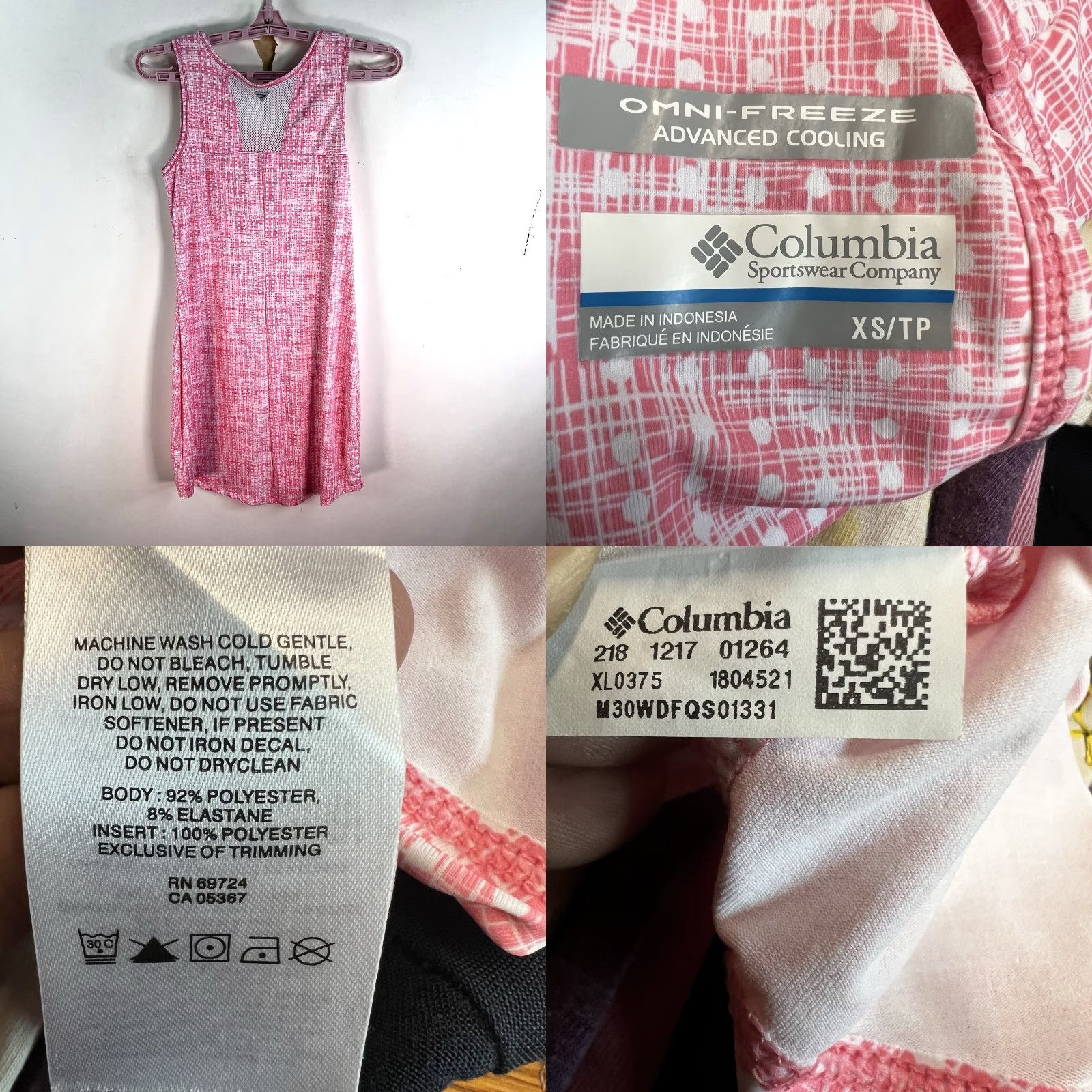 Pinko Columbia PFG Omni-Freeze Cooling Coverup Dress Womens XS Pink UPF-50 Size XS / US 0-2 / IT 36-38 - 8 Thumbnail