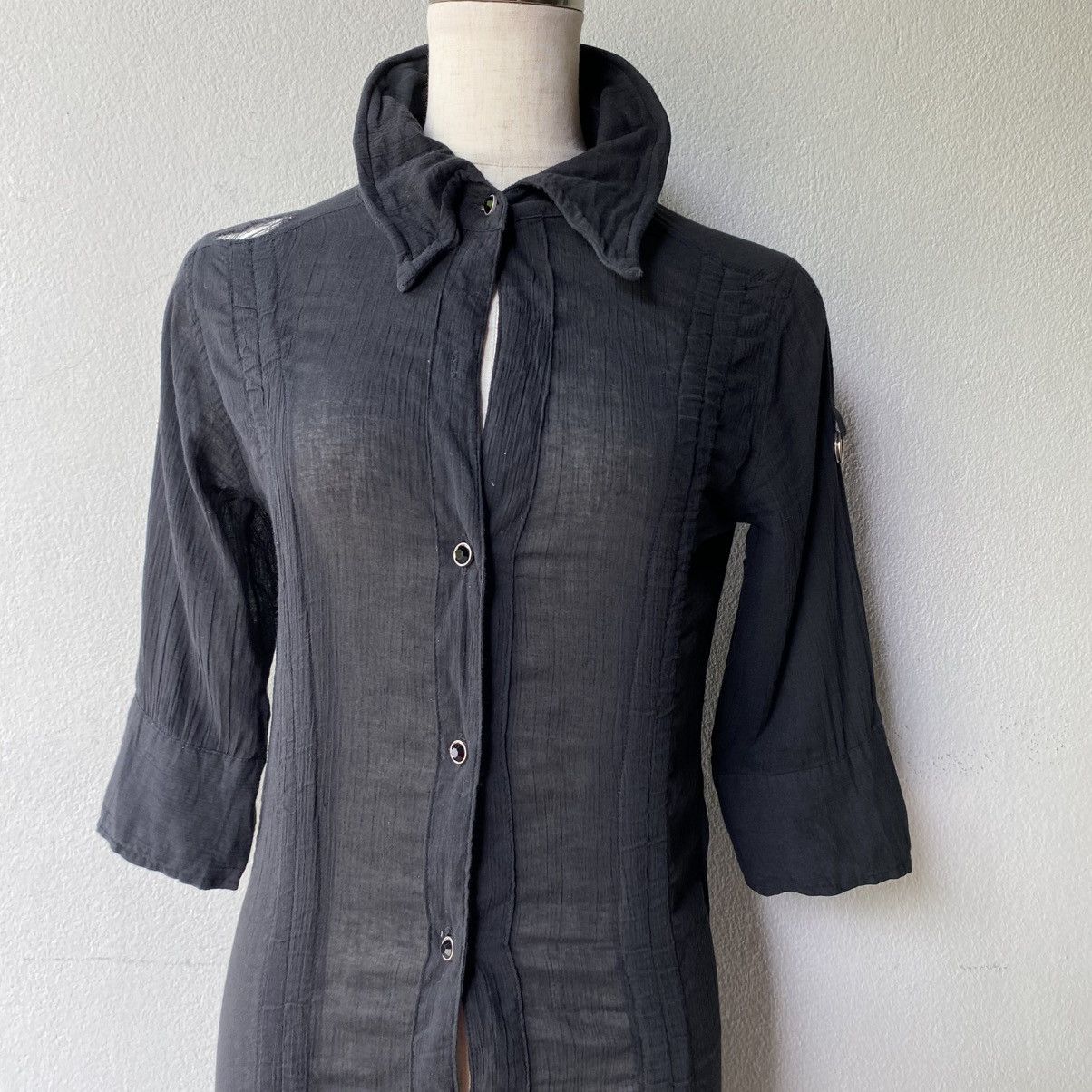 Designer × Japanese Brand GHOST of HARLEM Black Drawstring Bodycon Dress Size S / US 4 / IT 40 - 22 Thumbnail
