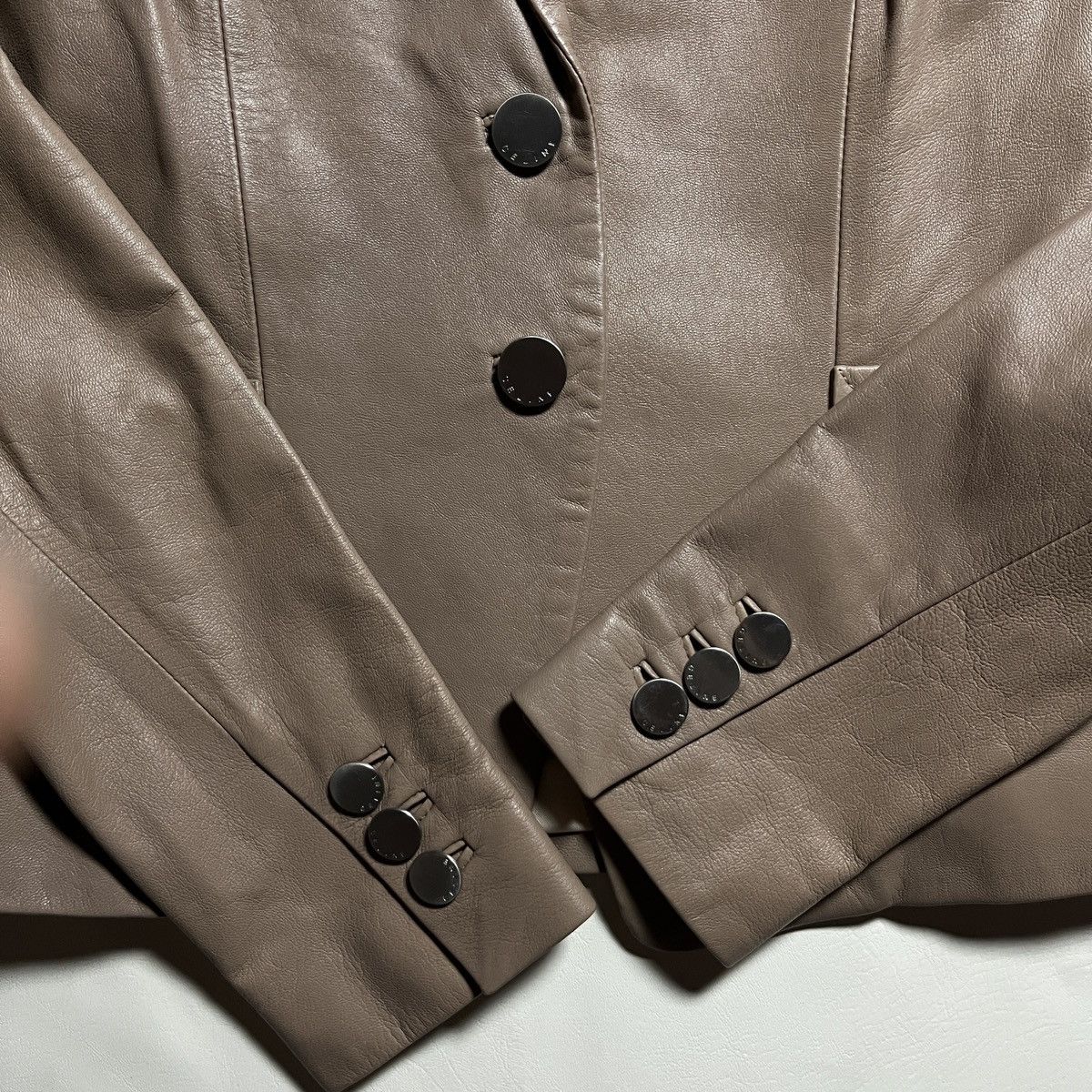 Celine Archival Celine Lambskin Leather Blazer Jacket Size XS / US 0-2 / IT 36-38 - 4 Thumbnail