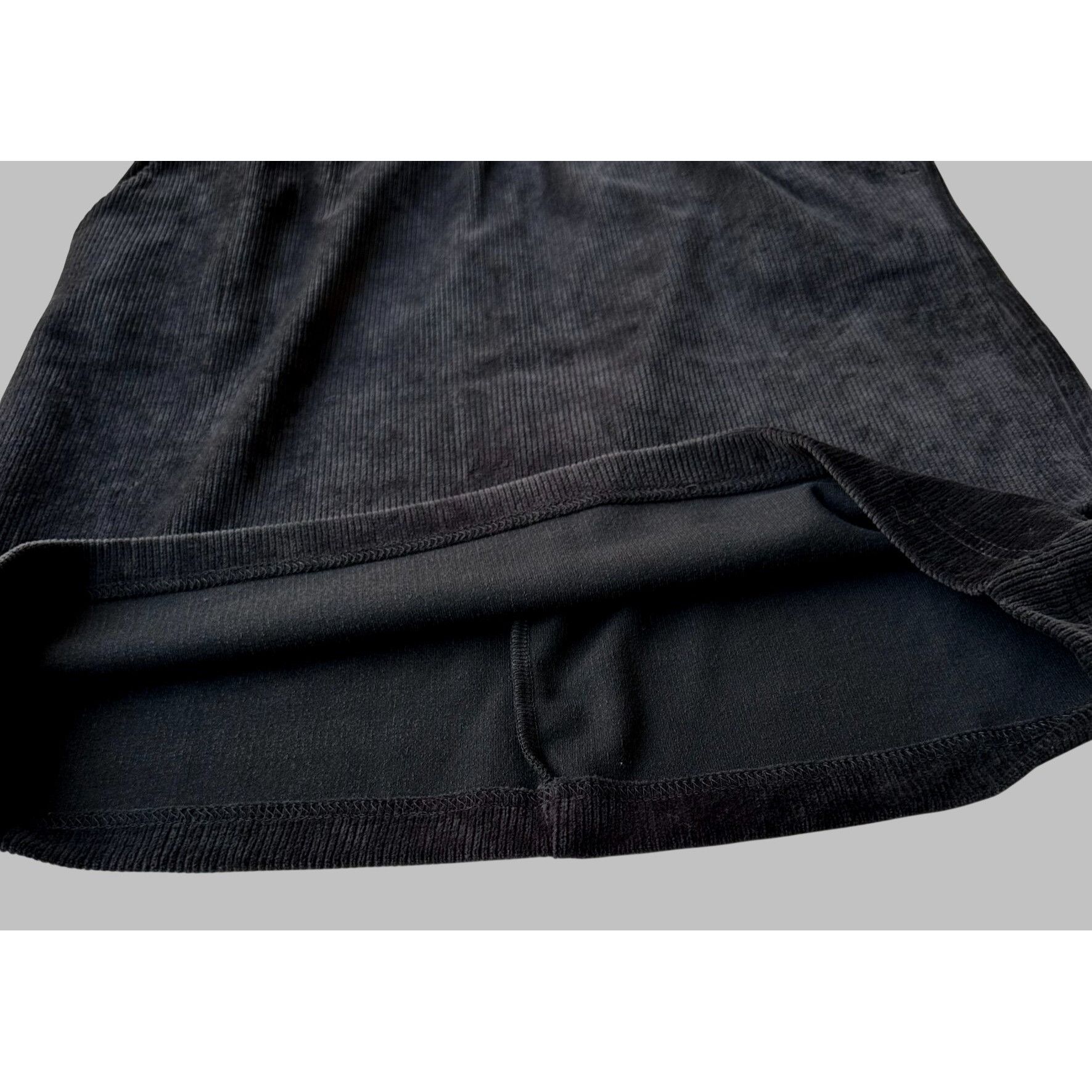 Lands' End Lands End Black Corduroy Skirt Medium 10-12 Elastic Stretch Size 33" - 6 Thumbnail