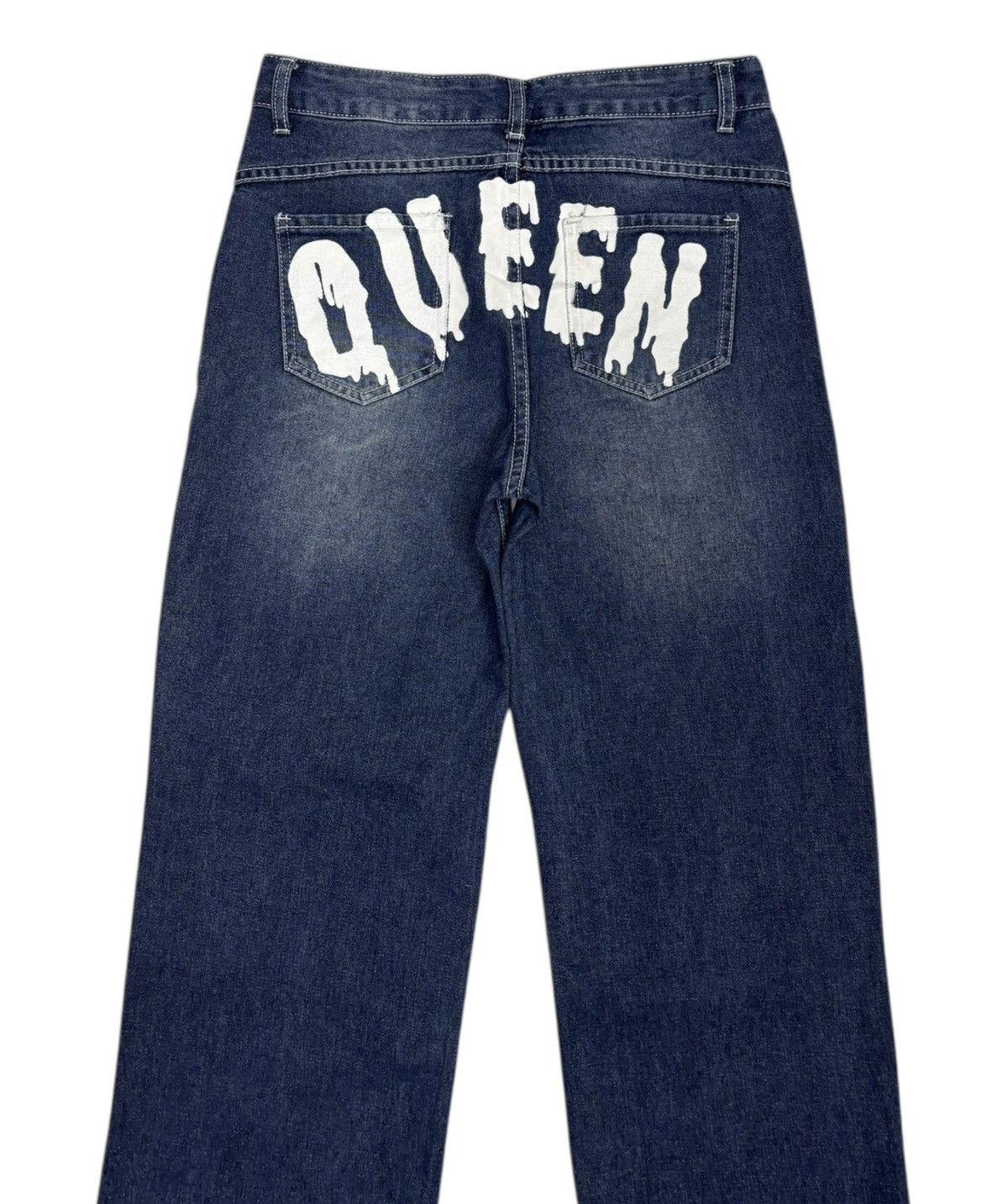 Y-3 × Yohji Yamamoto Y-3 Yohji Yamamoto Custom Paint Queen Baggy Loose Jeans Size US 30 / EU 46 - 6 Thumbnail