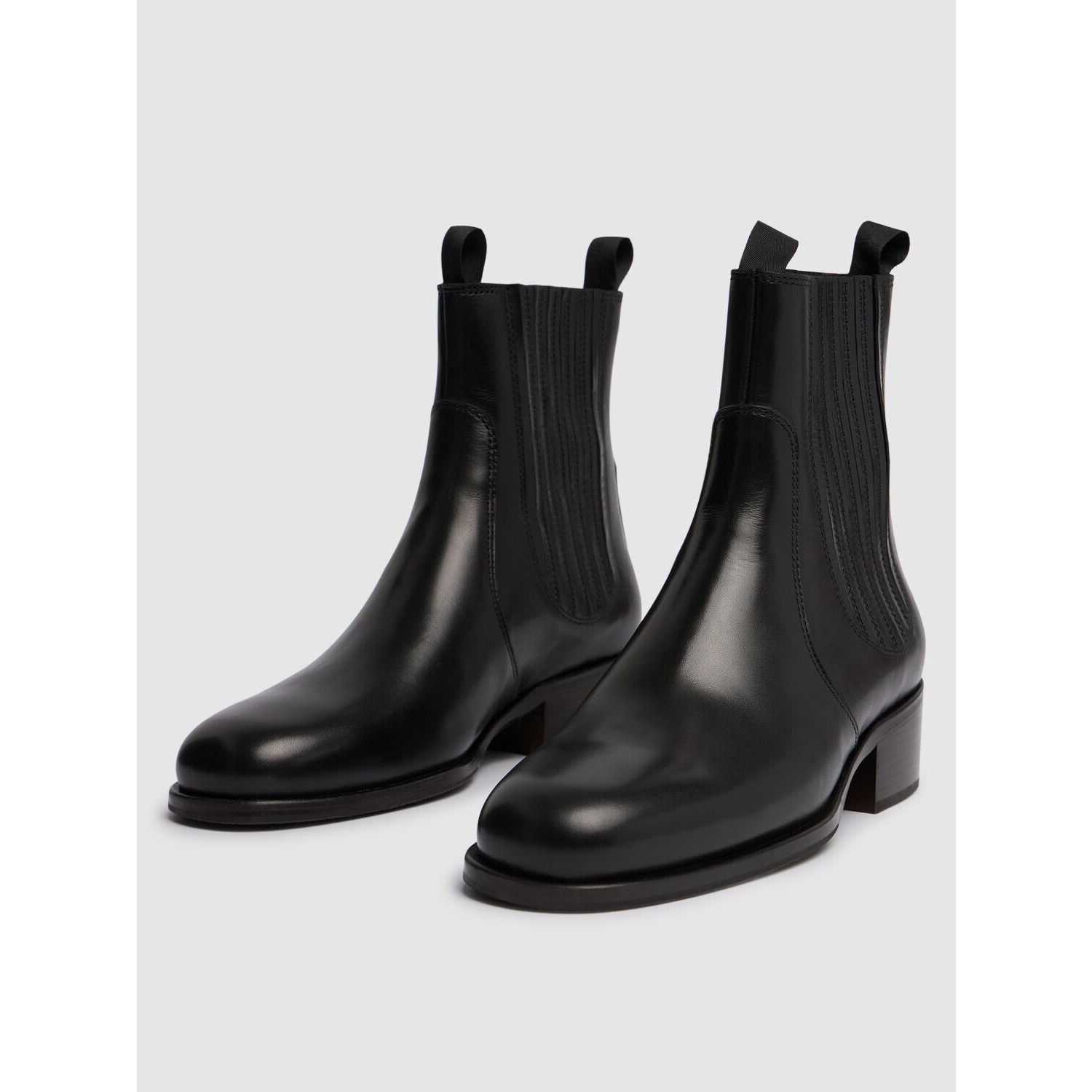 LEMAIRE Black Leather 40mm Chelsea Boots New And Authentic (