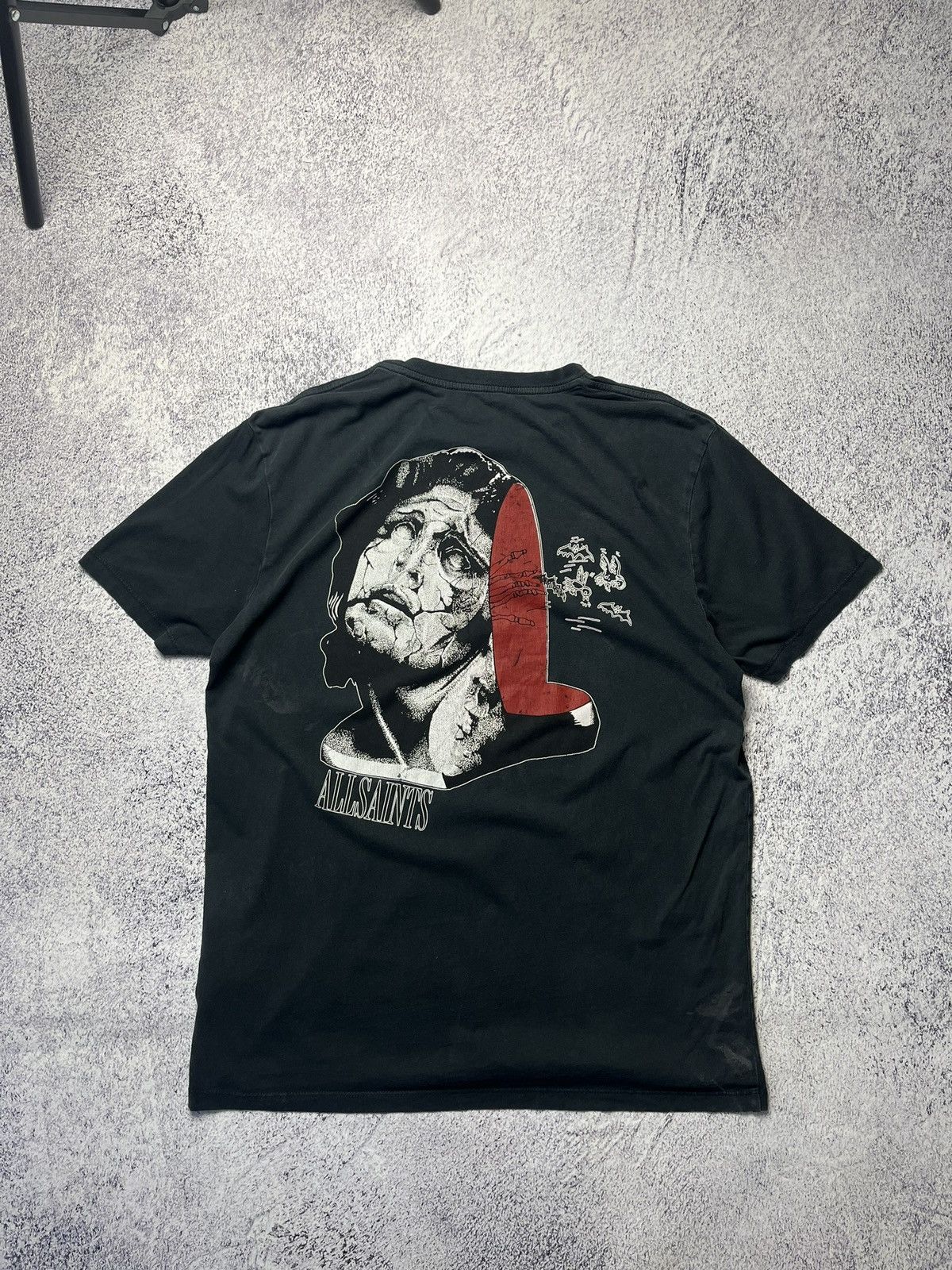Allsaints Mens Vintage AllSaints T-shirt Logo Basic Tee Art Streetwear Size US XS / EU 42 / 0 - 13 Thumbnail