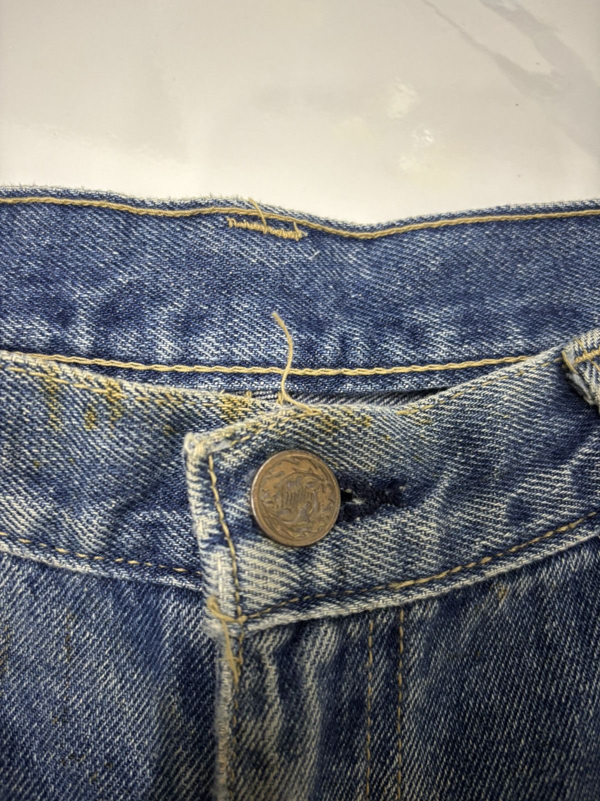 Japanese Brand × Jean Vintage Japanese Brand Mooneyes Patches Loose Fit Denim Jean Size US 30 / EU 46 - 8 Thumbnail