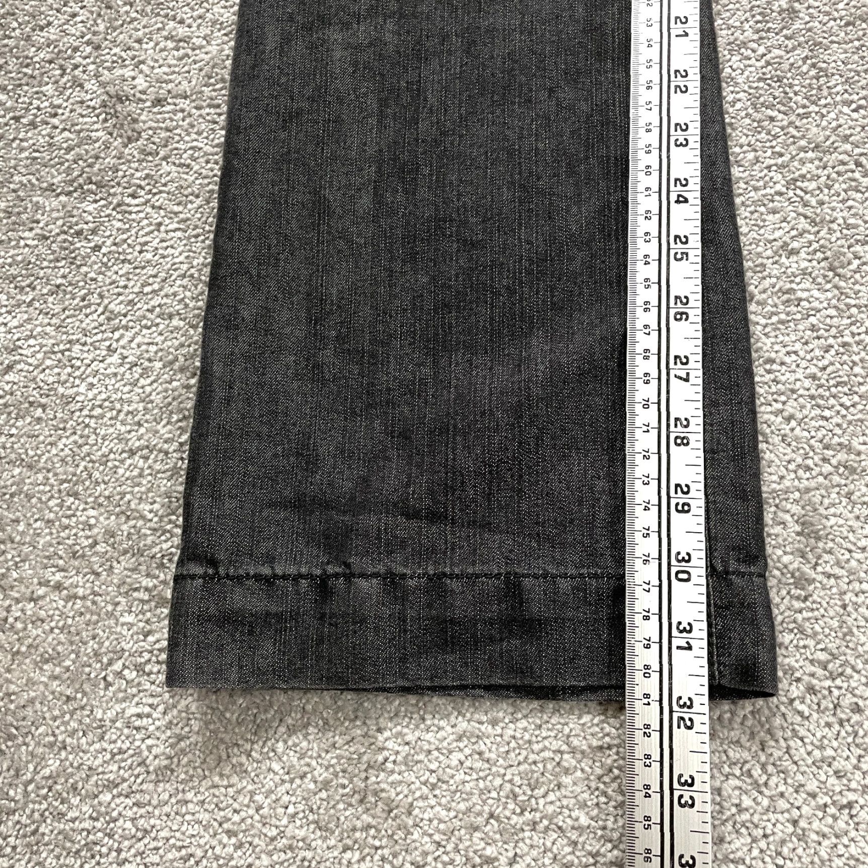 Vintage VINTAGE Chico's Women's Jeans Bootcut 0 Small Gray Dark Denim Cotton Spandex 32-Inch Inseam Size 30" / US 8 / IT 44 - 3 Thumbnail