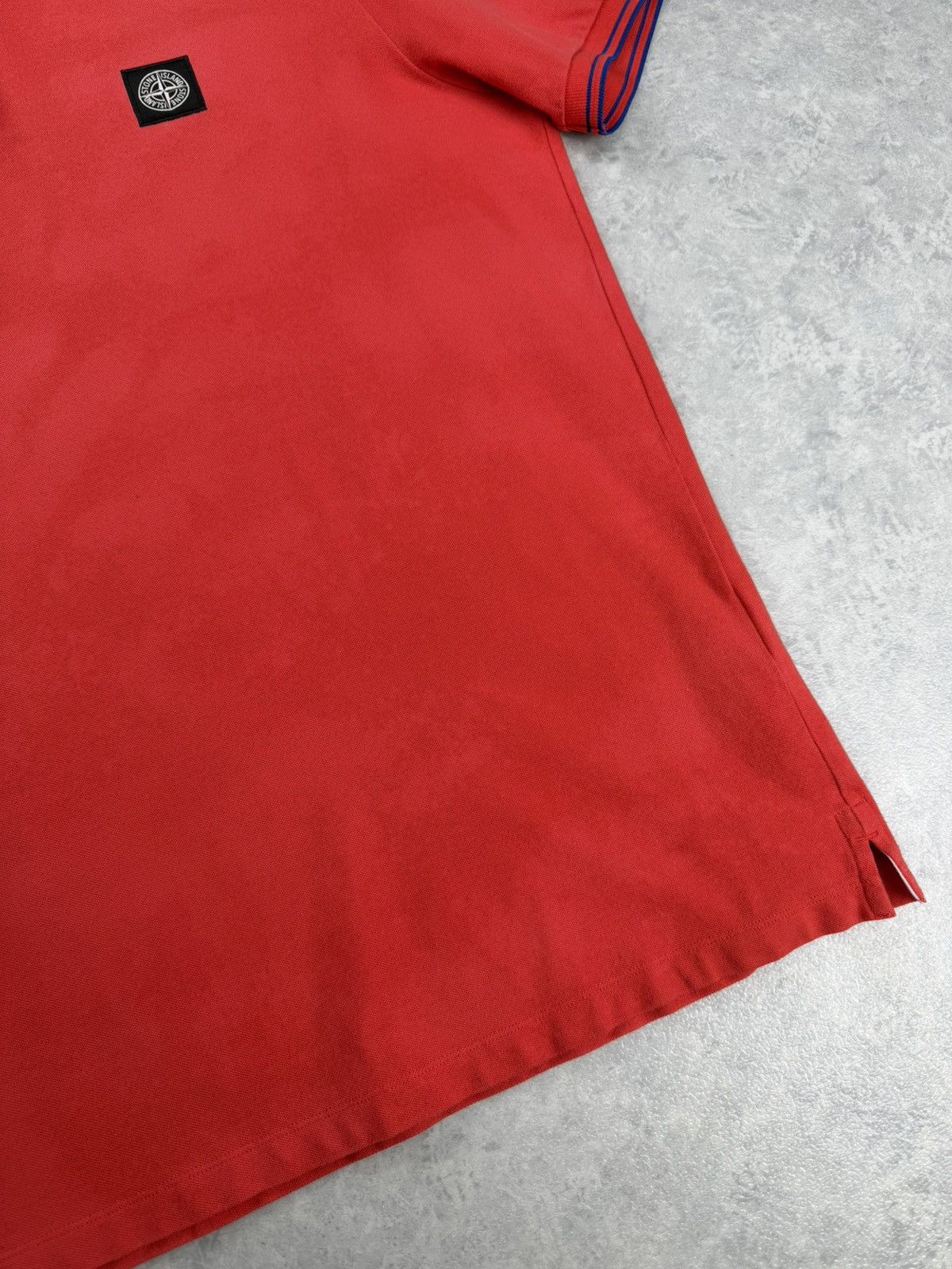 Stone Island Stone Island Slim Fit Polo Red Custom Bleach Wash 3XL Size US XXL / EU 58 / 5 - 2 Thumbnail