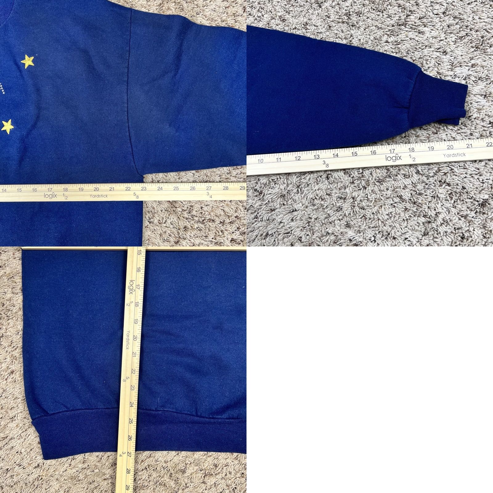 Vintage VINTAGE Alaska Blue Crewneck Sweatshirt Large 50/50 90s Stars USA Christine Alexander Unisex Adults Mens Womens Size US L / EU 52-54 / 3 - 8 Thumbnail