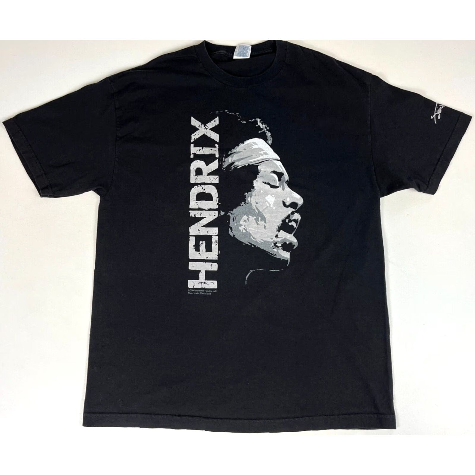 Vintage VINTAGE Jimi Hendrix T-Shirt XL Black Cotton Short Sleeve Crew Neck 2004 Authentic Hendrix Mens XL T-Shirt Size US XL / EU 56 / 4 - 2 Thumbnail