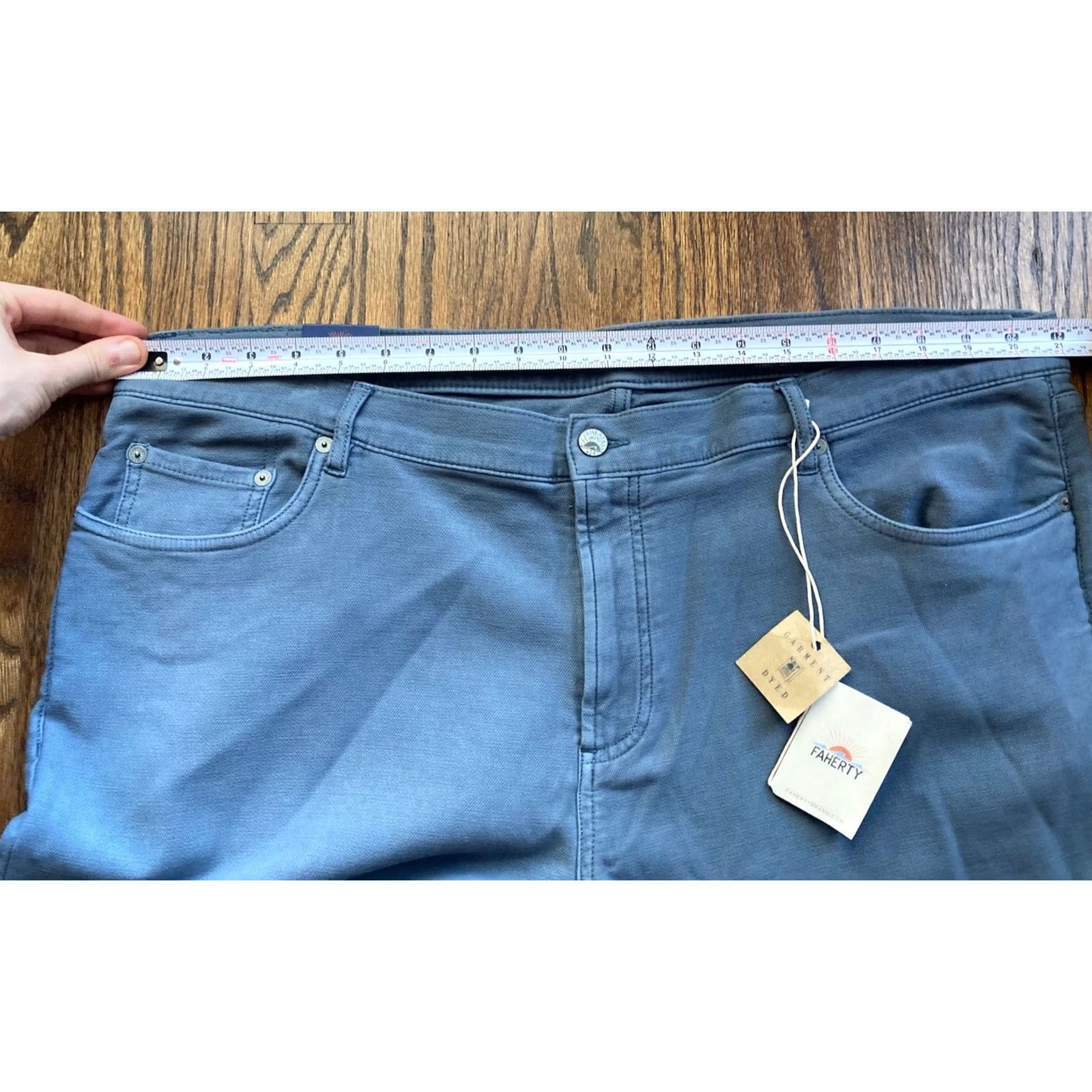 Faherty Faherty Pants Mens 42x32 Chino 5-Pocket Stretch Ocean Blue NWT Regular Size US 42 / EU 58 - 5 Thumbnail