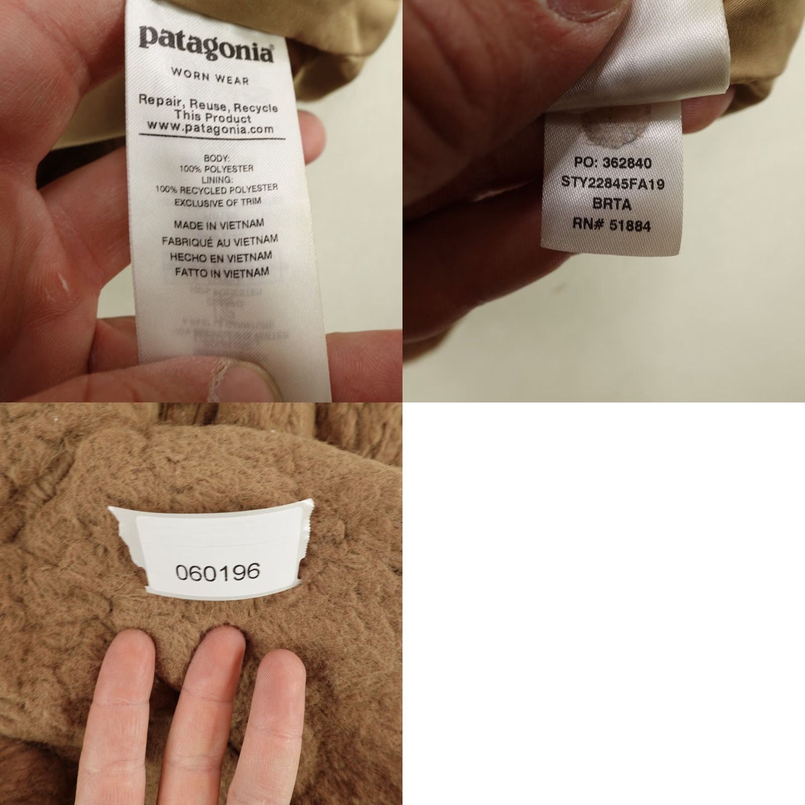Patagonia Patagonia Vest Womens Medium Brown Lunar Frost Faux Fur Hooded Full Zip Fleece Size M / US 6-8 / IT 42-44 - 8 Thumbnail