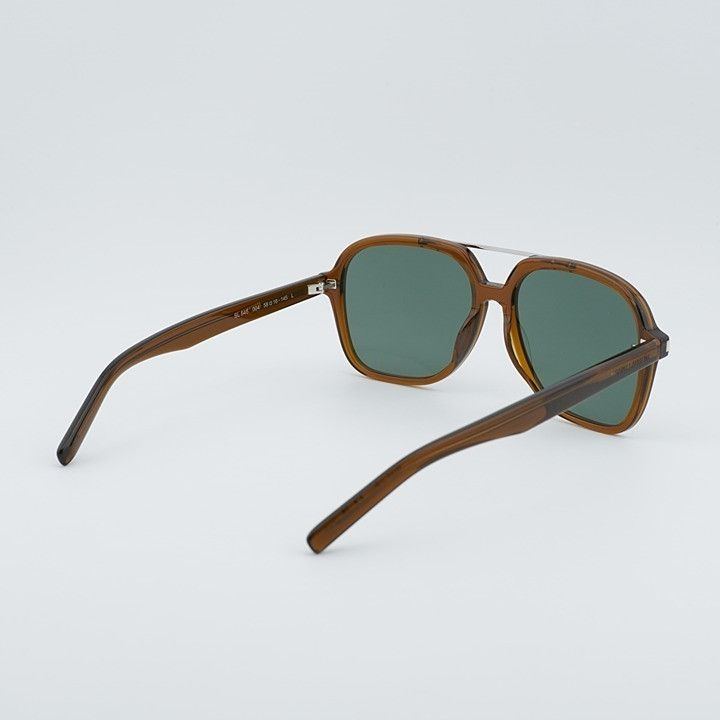 Saint Laurent Paris Saint Laurent SL545 004 Sunglasses Brown Aviator Frame Size ONE SIZE - 8 Thumbnail