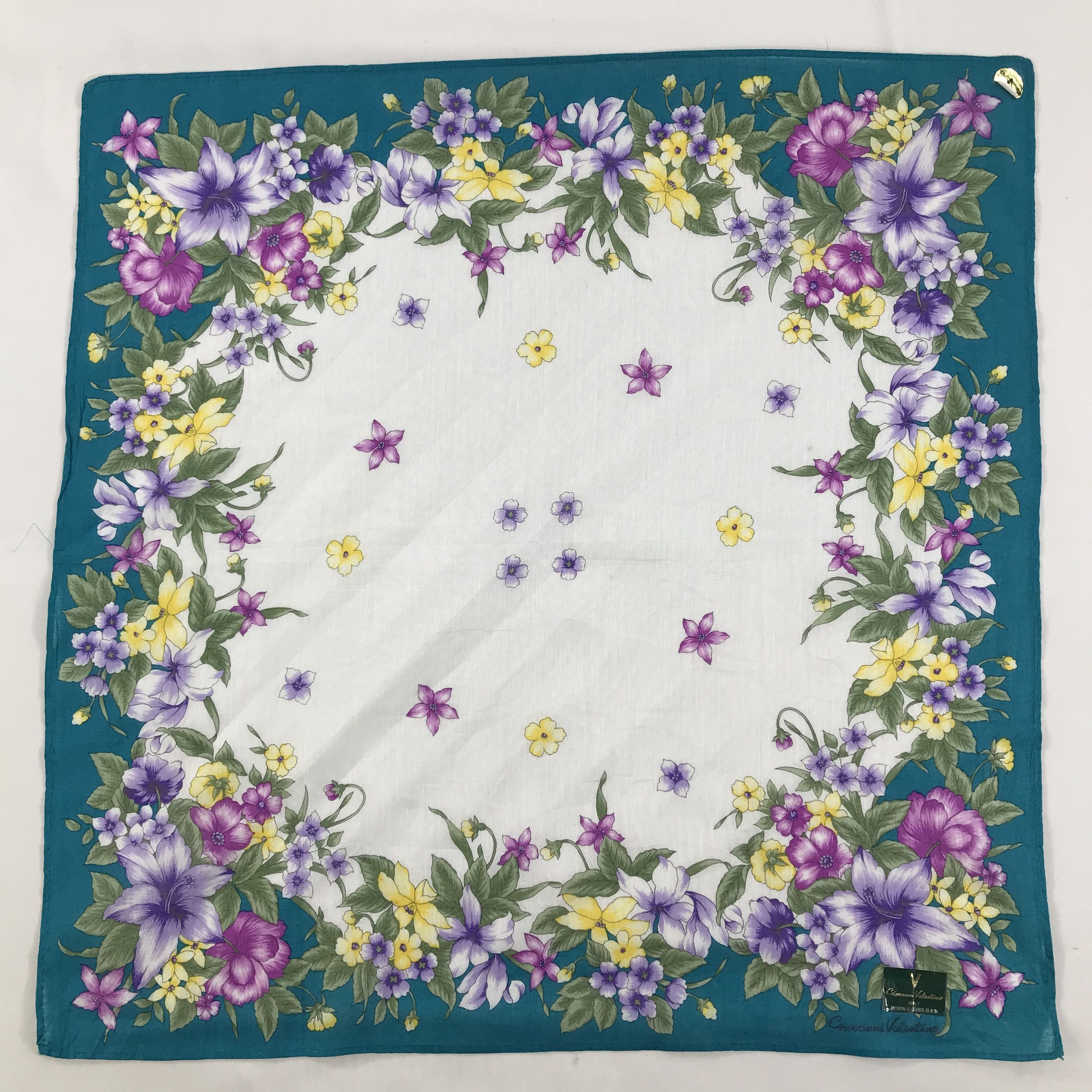 Giovanni Valentino × Vintage Giovanni Valentino Bandana / Handkerchief/Neckerchief -S1201 Size ONE SIZE - 1 Thumbnail