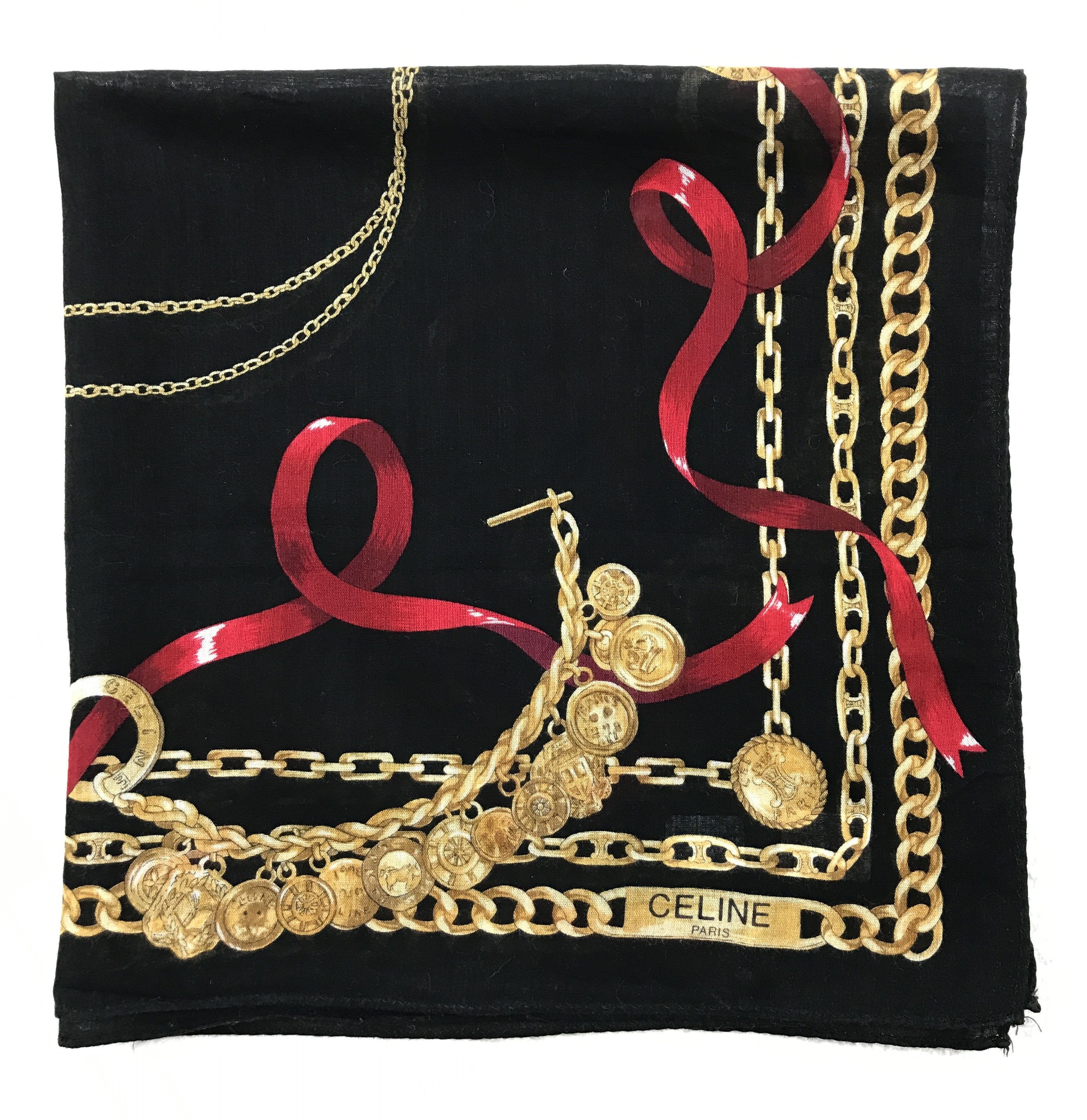 Celine × Vintage Vintage Celine Bandana Neckerchief Handkerchief Size ONE SIZE - 2 Thumbnail