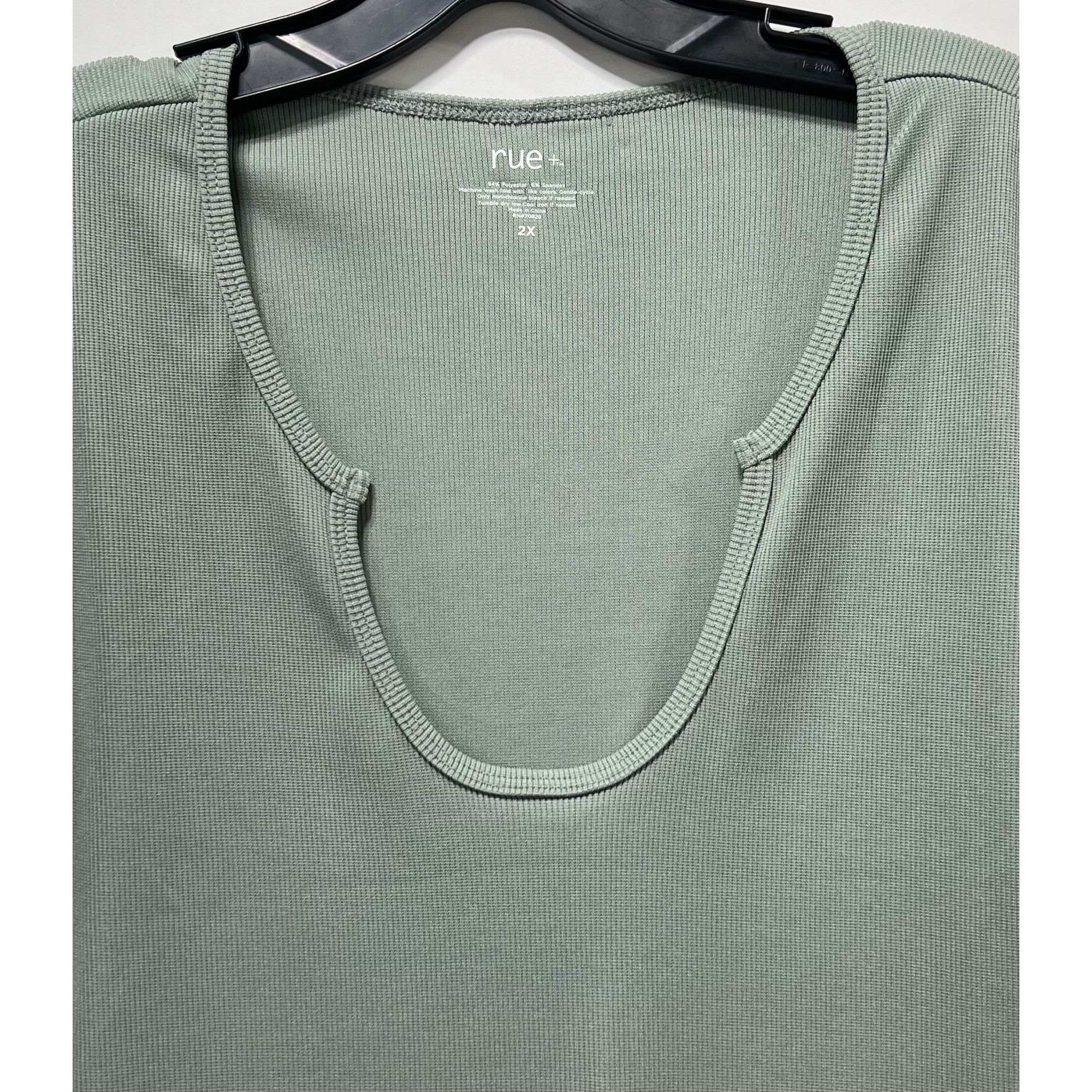 rue21 Rue + - Women's Long Sleeve Top - Olive Green - 2X Size XXL / US 16-18 / IT 52-54 - 11 Thumbnail