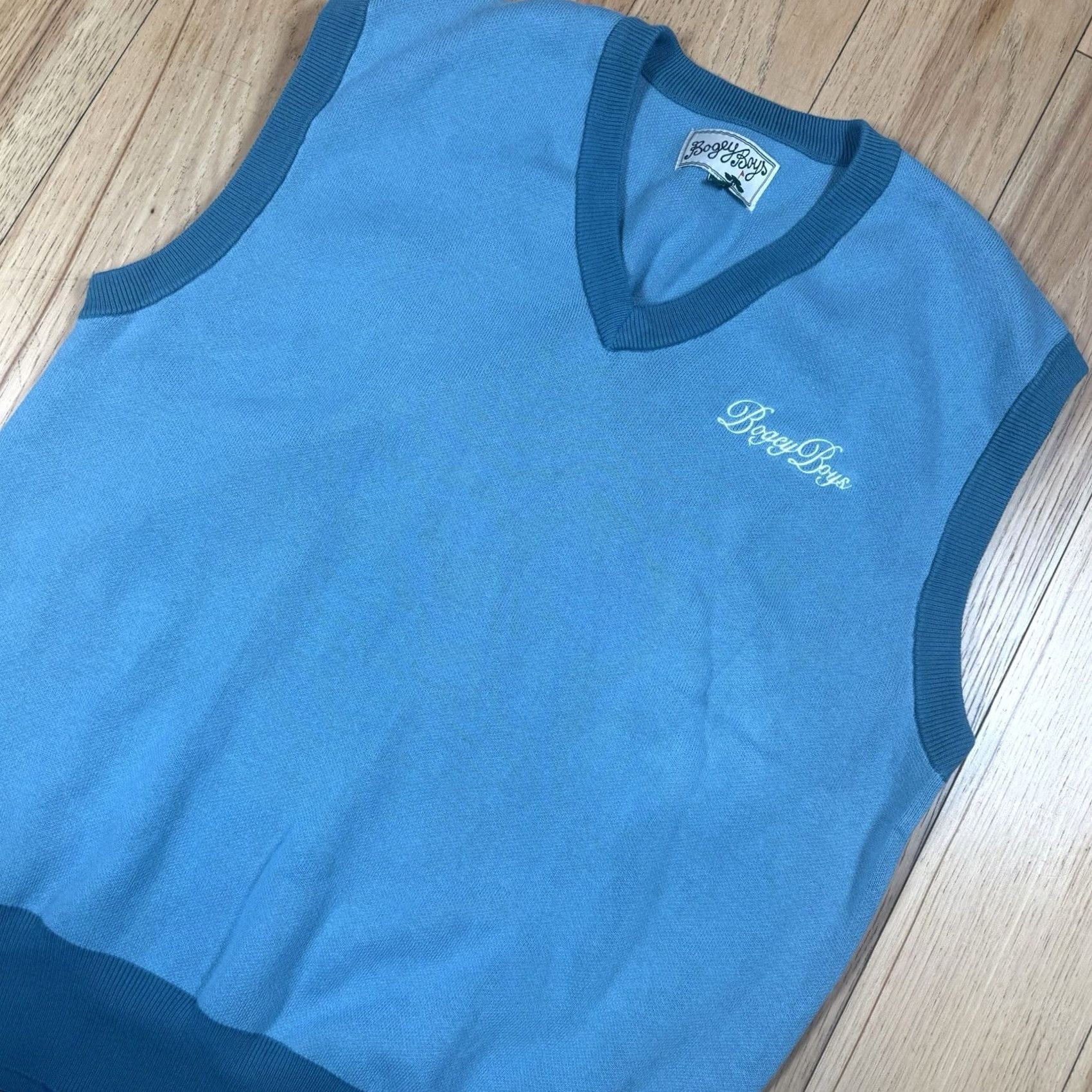 Vintage Bogey Boys Sweater Vest Mens XL Blue V Neck Preppy Golf Soft Cinched Waist NWOT Size US XL / EU 56 / 4 - 2 Thumbnail