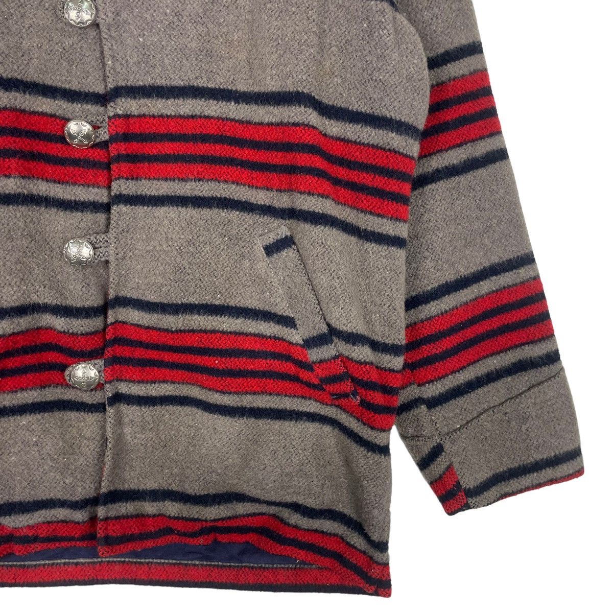 Designer × Japanese Brand × Vintage 💥DEPT STRIPED BUTTON WOOL JACKET Size US M / EU 48-50 / 2 - 4 Thumbnail
