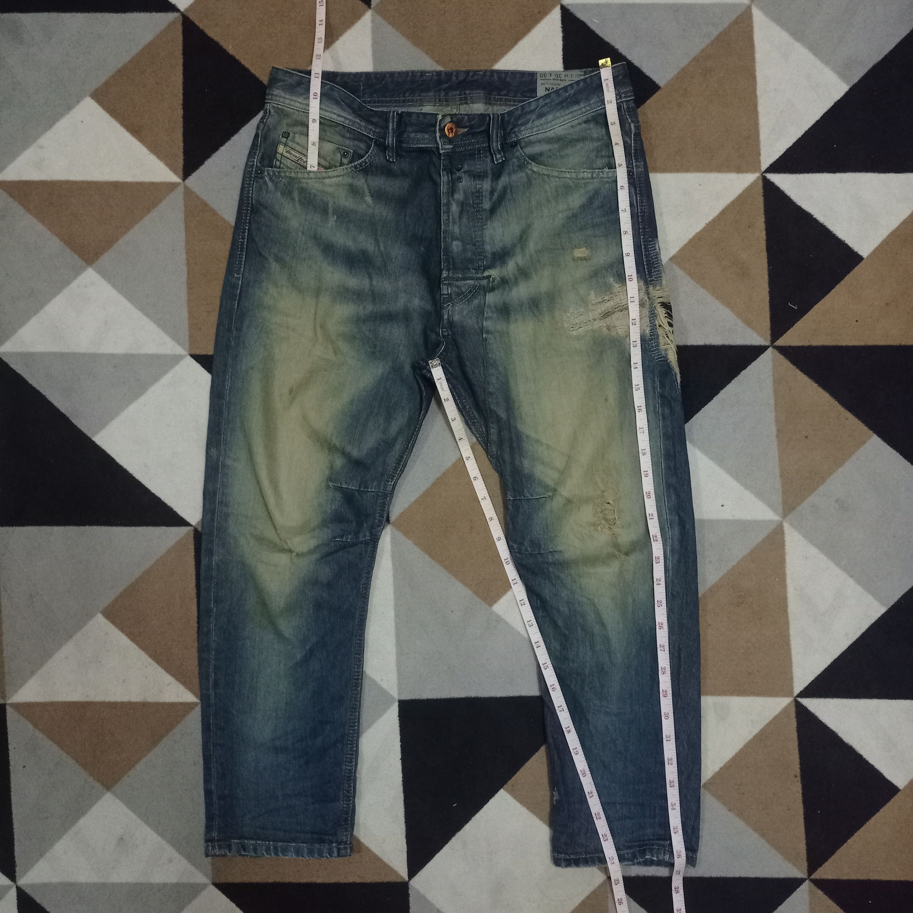 Diesel Vintage Diesel Narrot Mud Wash Boro Style Distressed Jeans Size US 33 - 11 Thumbnail