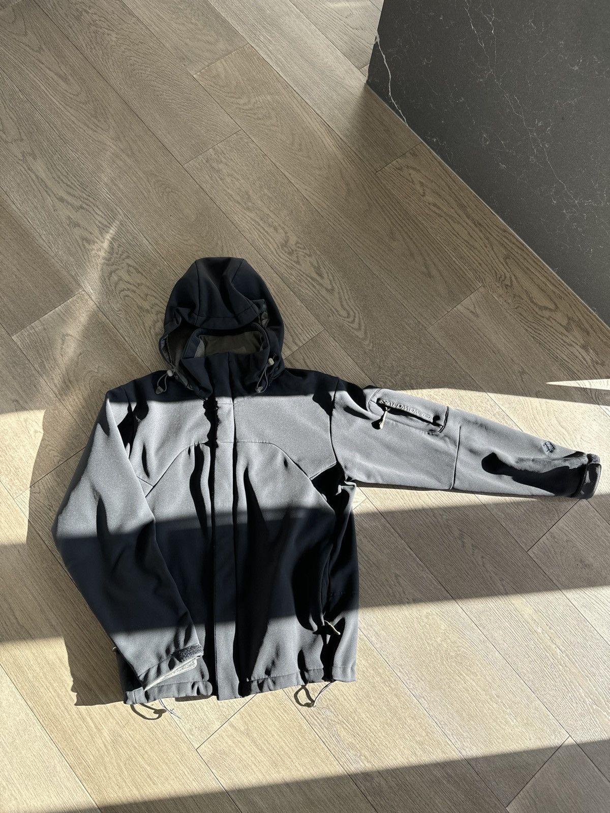 Salomon Y2K Salomon Full Zip Fleece Lined Heavy Hooded SoftShell Size US S / EU 44-46 / 1 - 1 Thumbnail