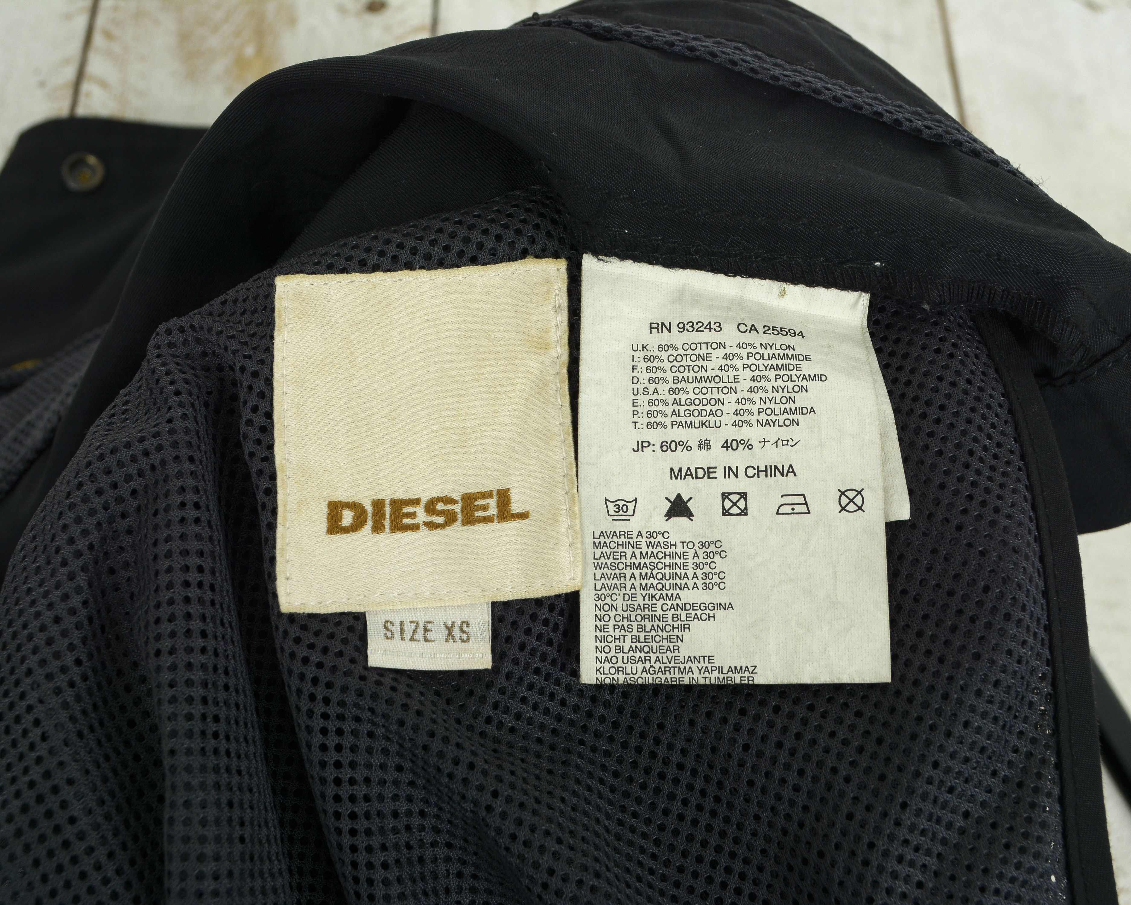 Diesel Double breasted oversized XS Cotton Jacket Trench Coat Snap Size US XS / EU 42 / 0 - 2 Thumbnail