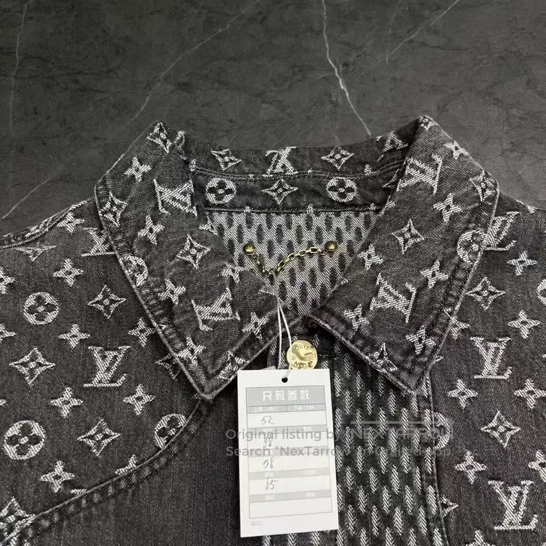 Louis Vuitton louis vuitton nigo gray black denim jacket. Size US L / EU 52-54 / 3 - 3 Thumbnail