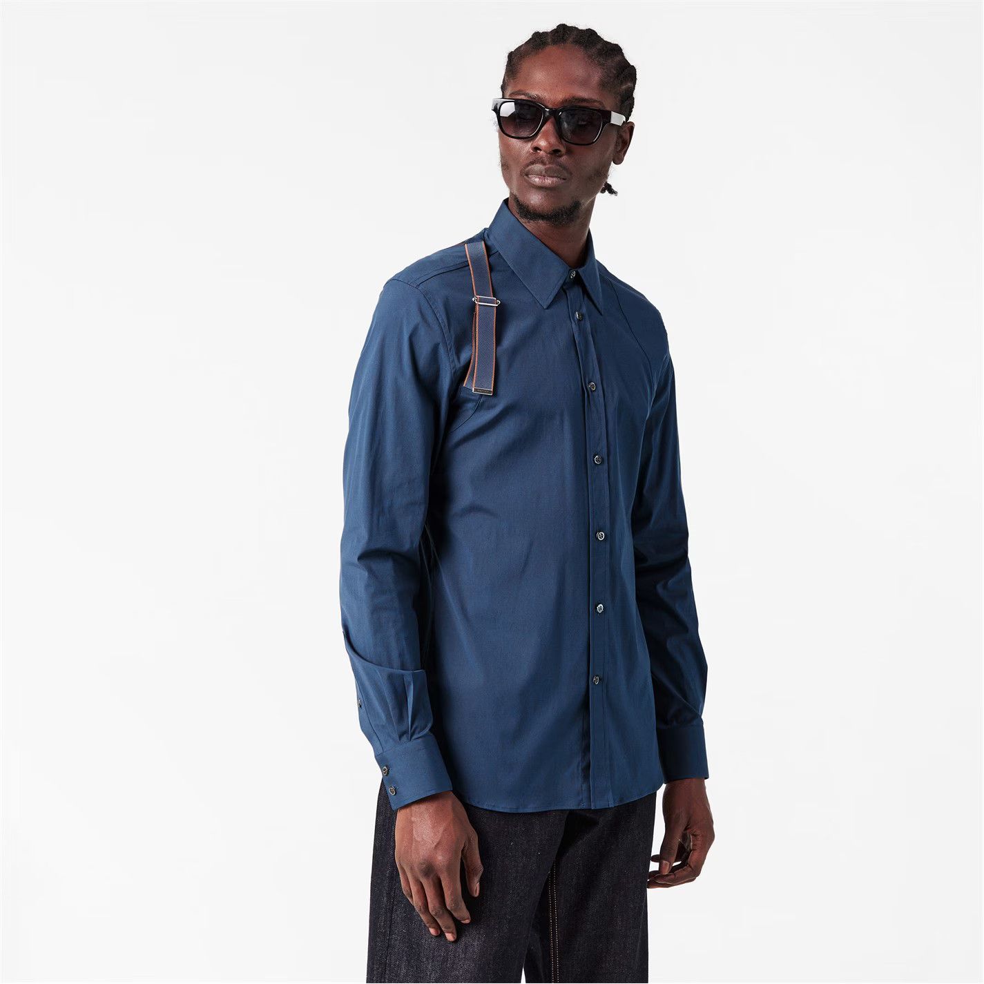 Alexander McQueen o1g2r1mq0326 Harness Shirt in Blue Size US M / EU 48-50 / 2 - 3 Thumbnail