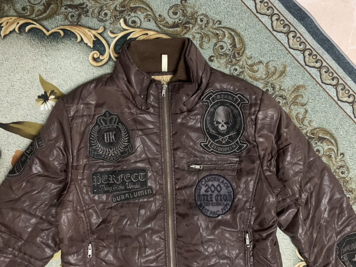 Japanese Brand Vintage DURALUMIN Skull Puffer Jacket Zipper Size US L / EU 52-54 / 3 - 1 Thumbnail