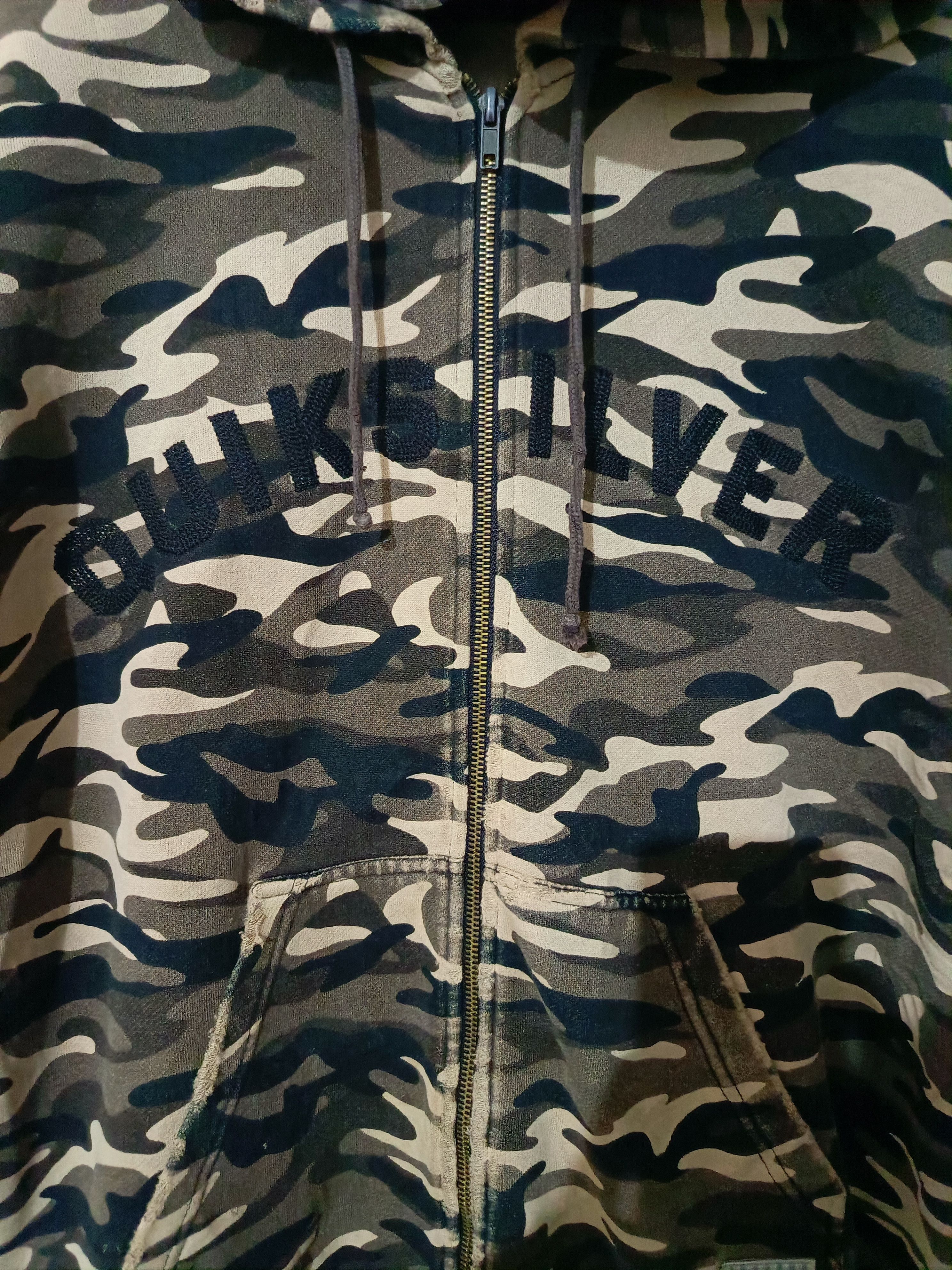 Quiksilver 🔥VTG QUICKSILVER DISTRESSED ZIPPER HOODIE Size US M / EU 48-50 / 2 - 4 Thumbnail