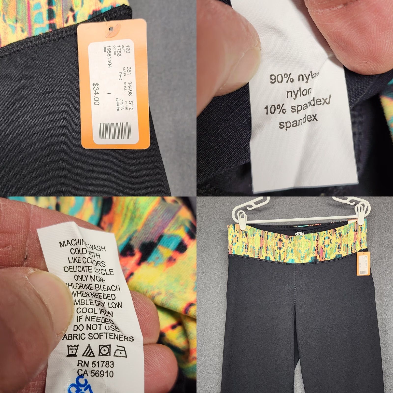 Vintage Maurices in Motion Womens Pants Black Bootcut Athleisure Stretch Size 1X Size 40" / US 18 - 8 Thumbnail