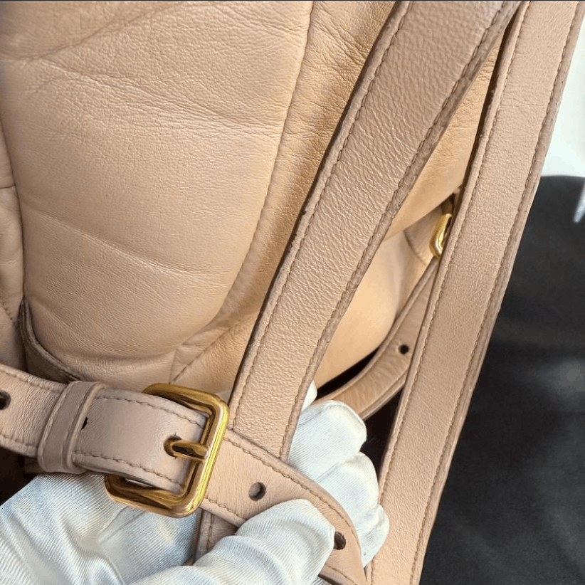 Miu Miu Miu Miu Crinkled Lambskin Backpack Size ONE SIZE - 12 Thumbnail